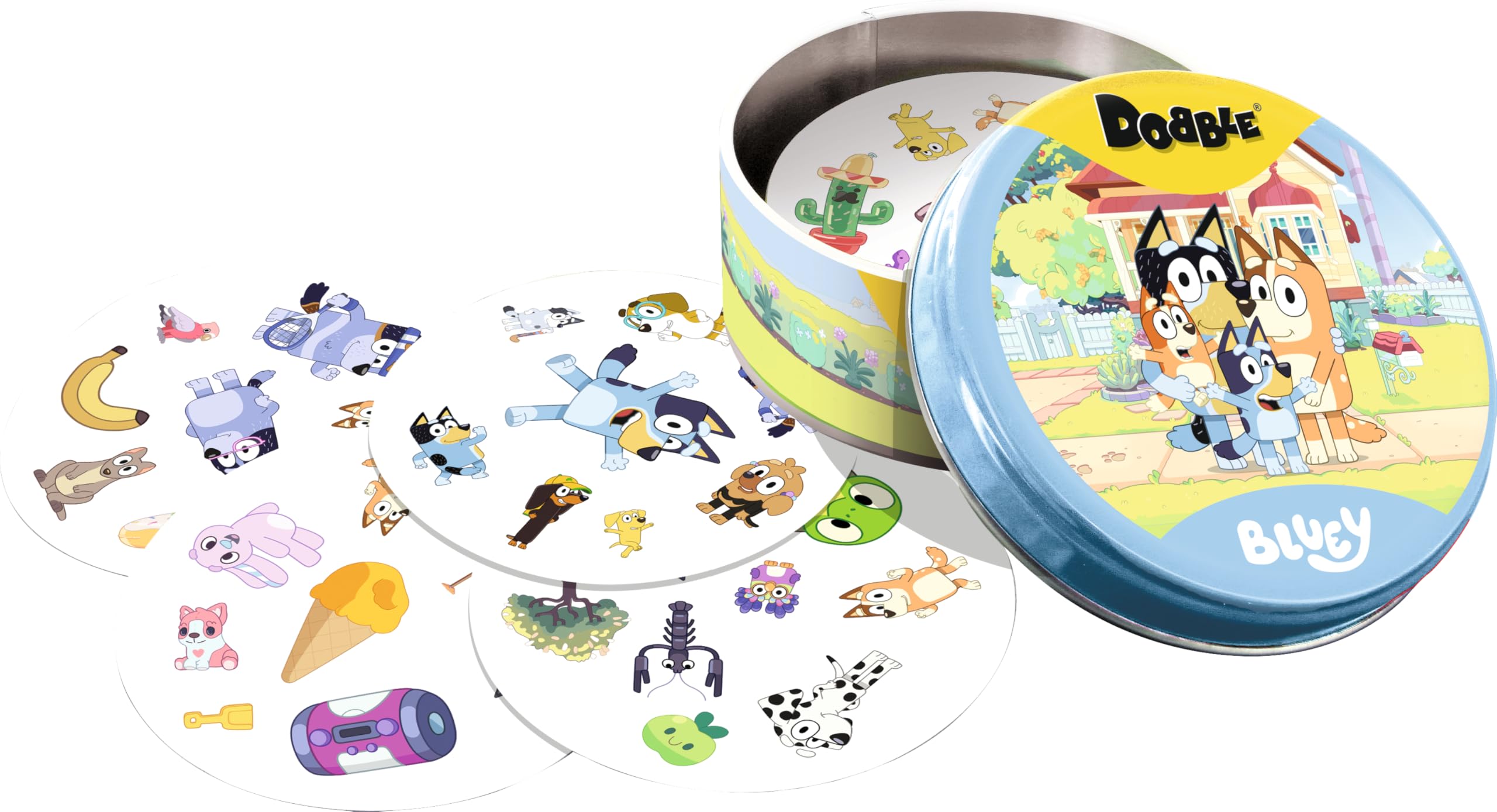 Asmodee Dobble Bluey Kinderkartenspiel für Kinder ab 4 Jahren | 2–8 Spieler | 15-minütiges Spiel 3