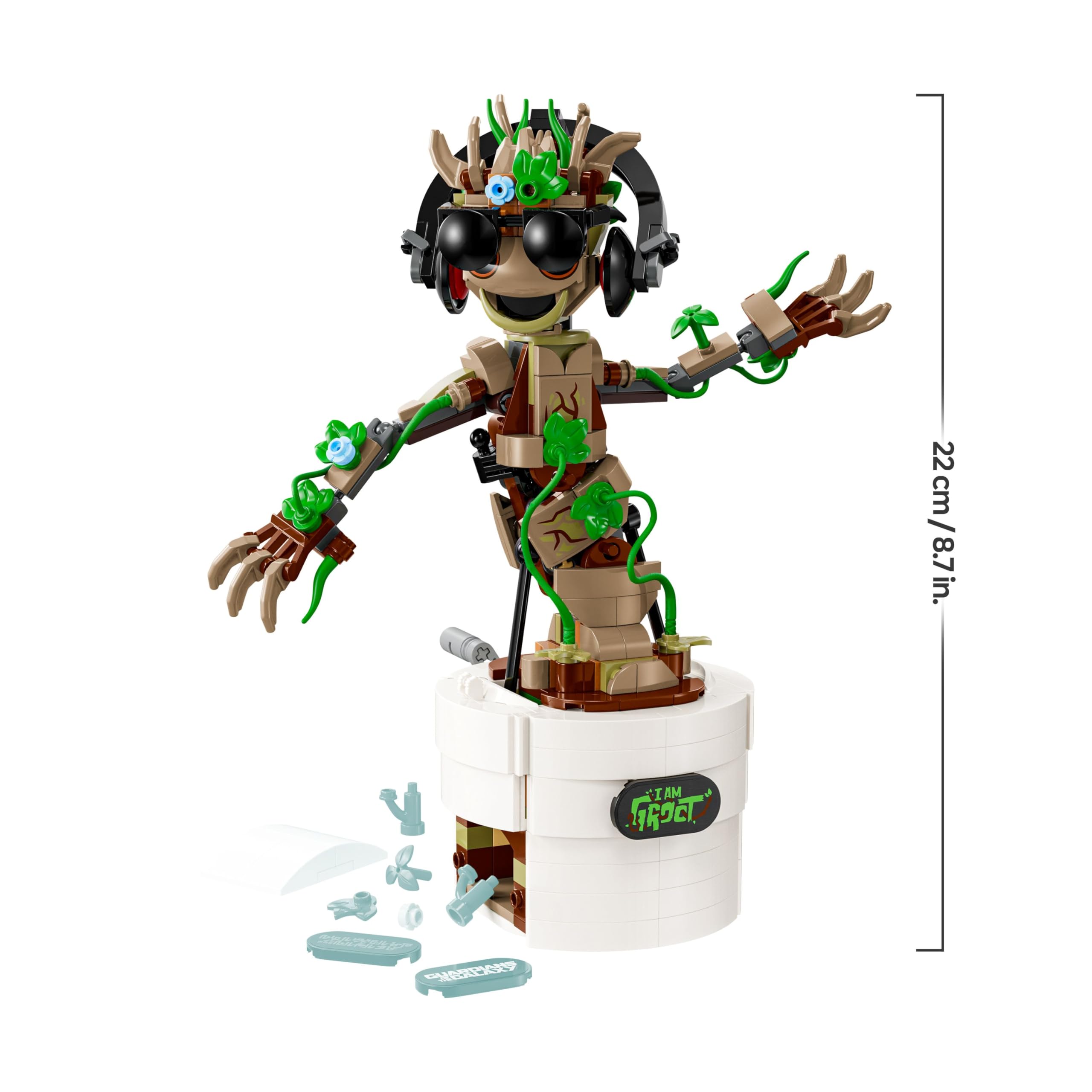 LEGO Marvel Dancing Groot Buildable Animated Toy Action Figure 76297 | Ages 10+ 8