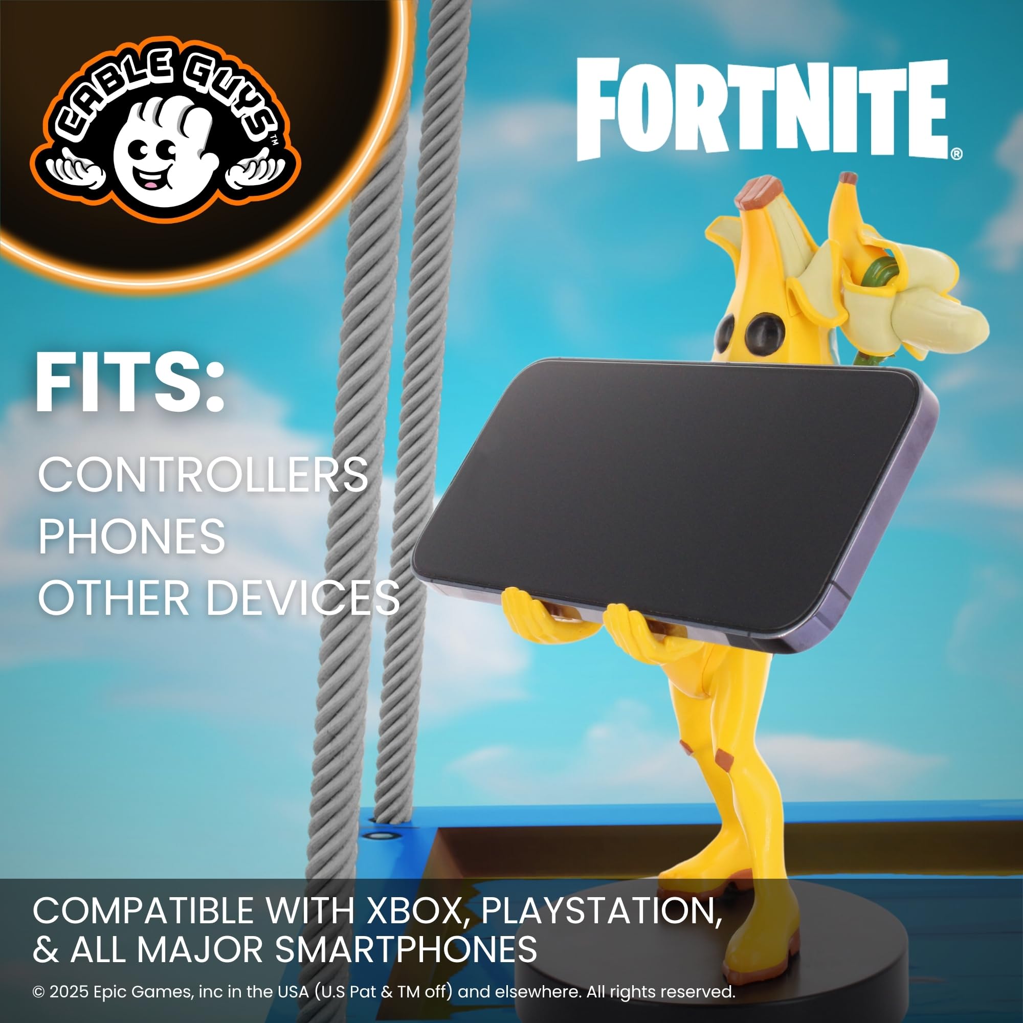 Cableguys Peely Fortnite Controller & Phone Stand - 8.5in Tall | Compatible with PS5/Xbox Controllers 5
