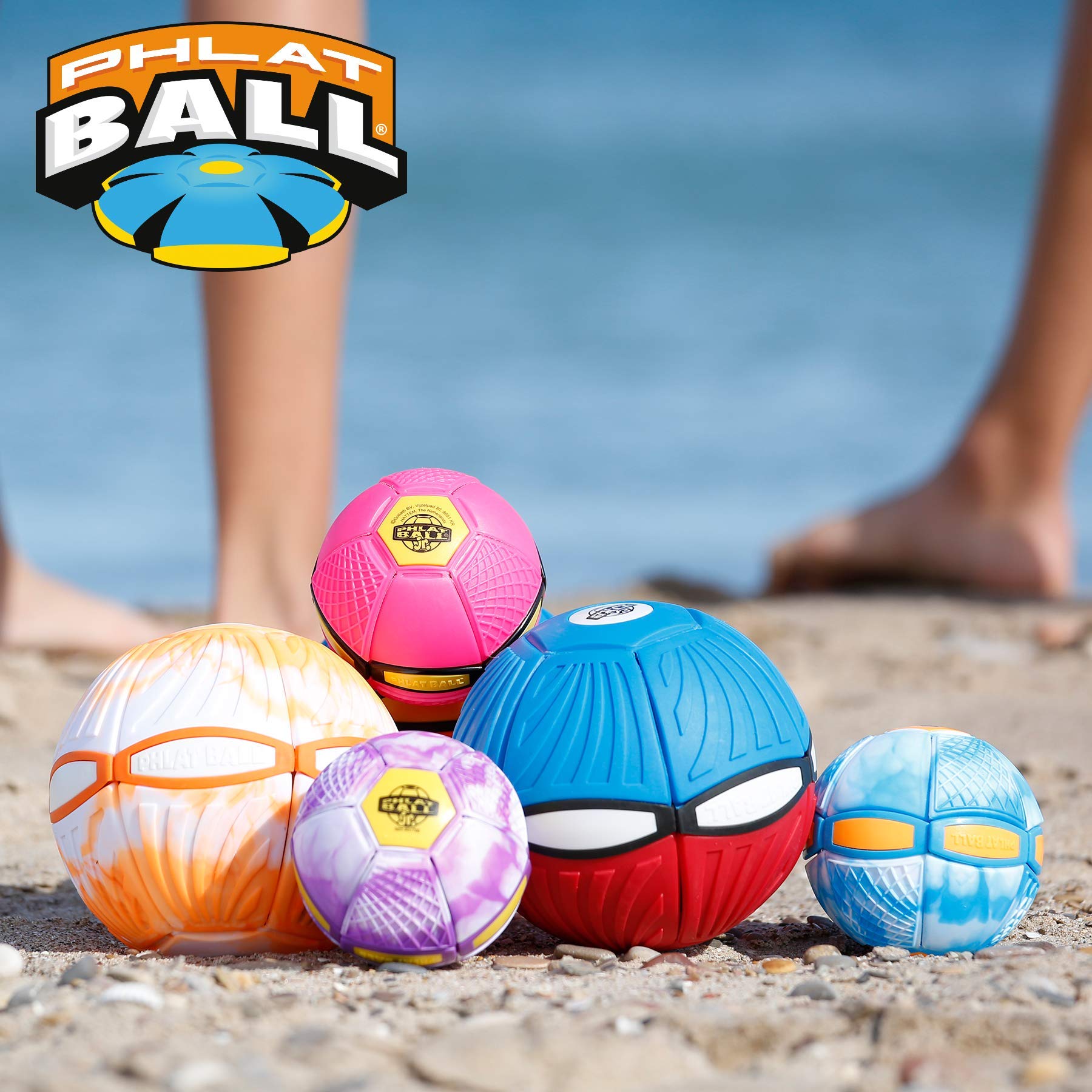 Phlat Ball Transforming Toy - Disc to Ball Action | Ages 5+ | Red Plastic 6
