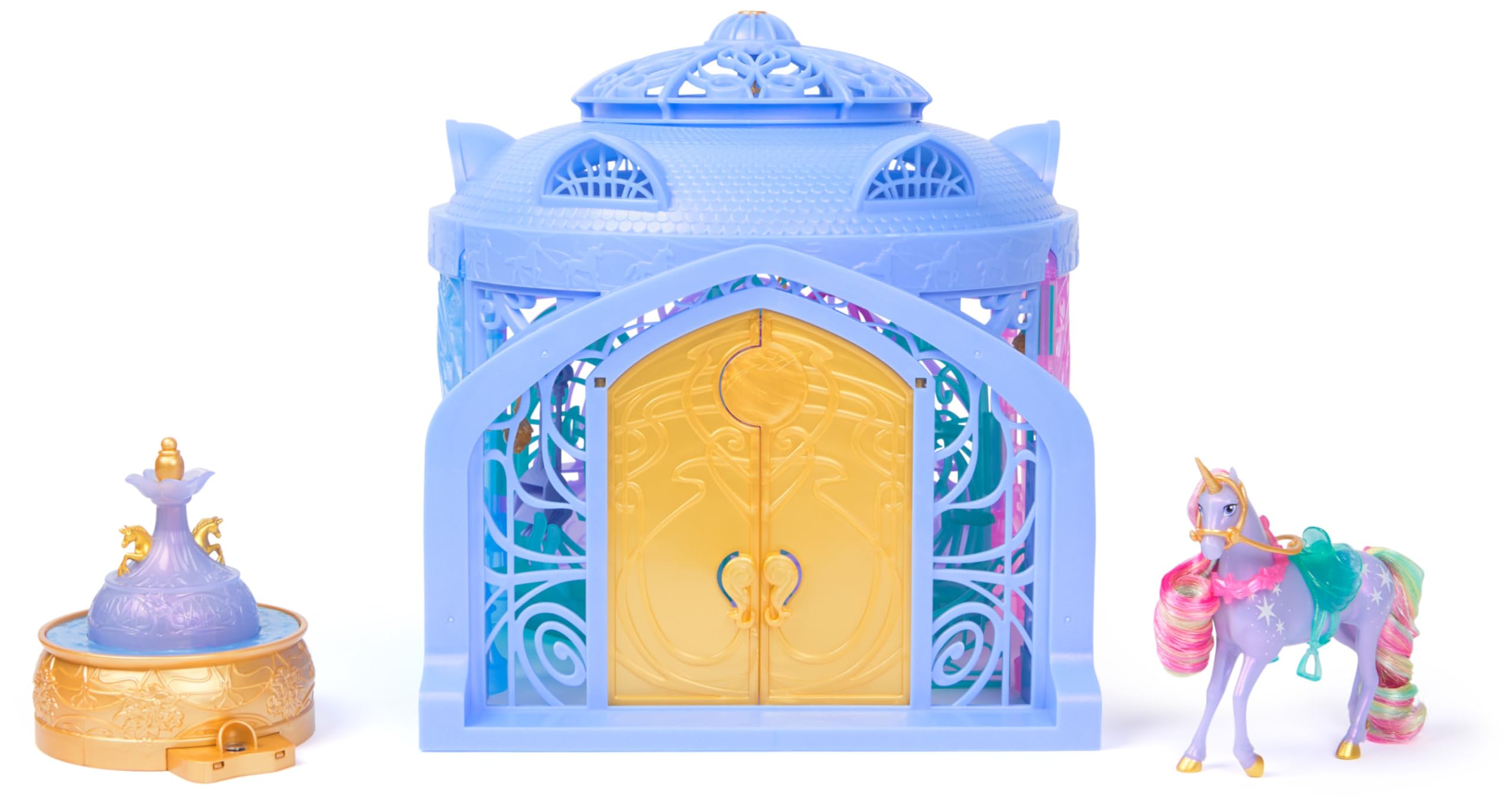 Unicorn Academy Starglow Fountain & Stable Playset with Wildstar - Light-Up Features & 24 Accessories 3