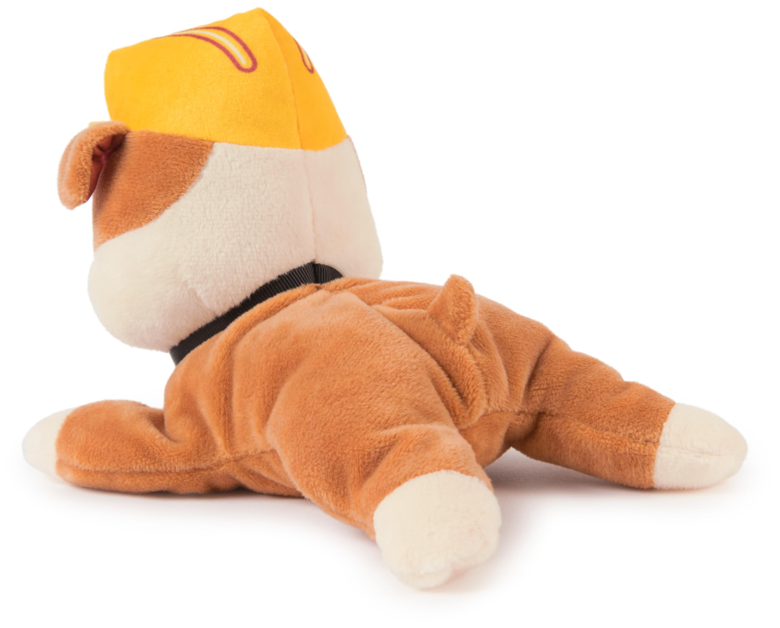 Paw Patrol GUND Rubble Lounging Plush Toy - 8 Inches, Weighted, Surface-Washable 4