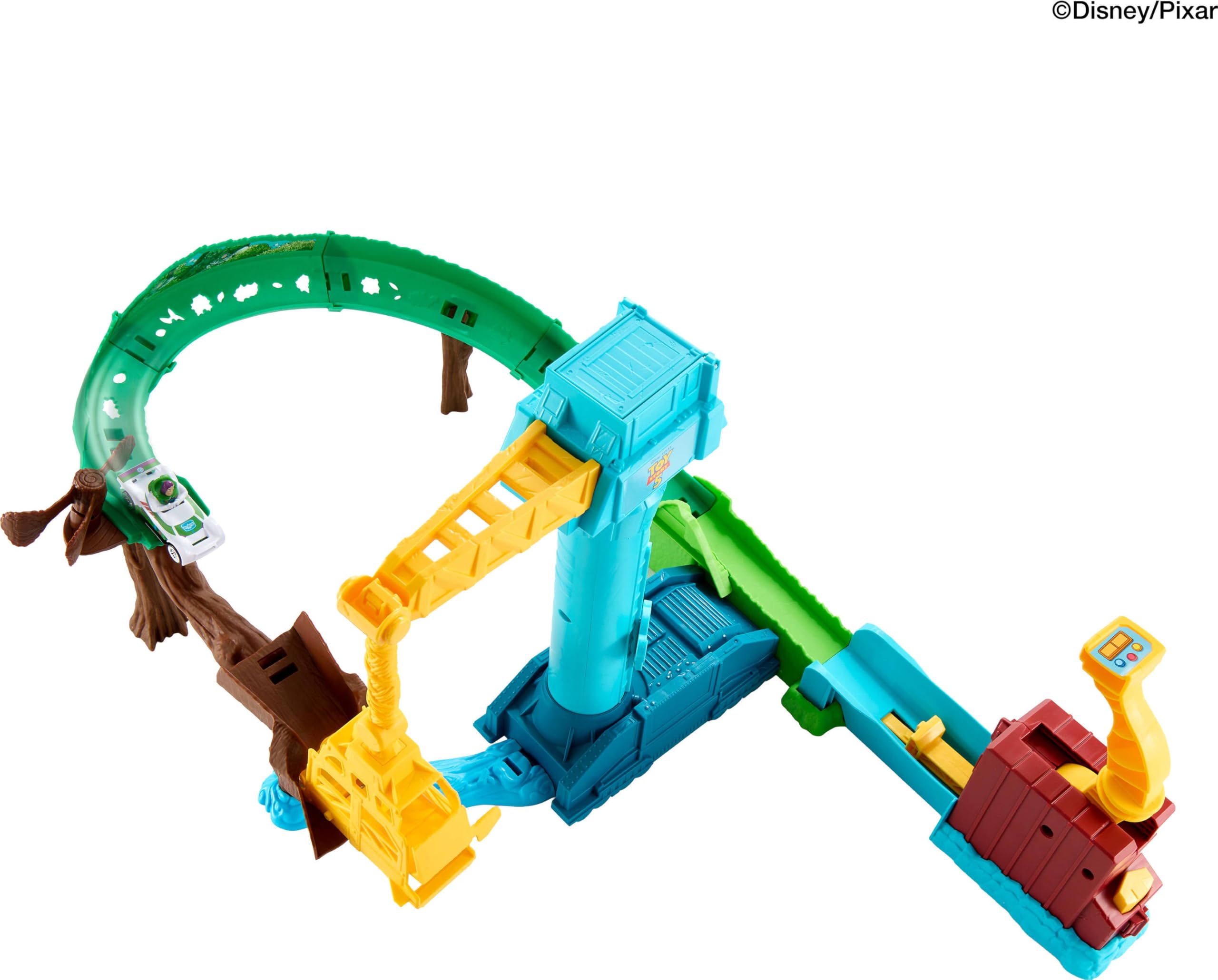 Hot Wheels Superstar Speeders Hi-Tech Buzz Lightyear's Star Command Adventure Track Set | Ages 4+ | Model JLH42 5