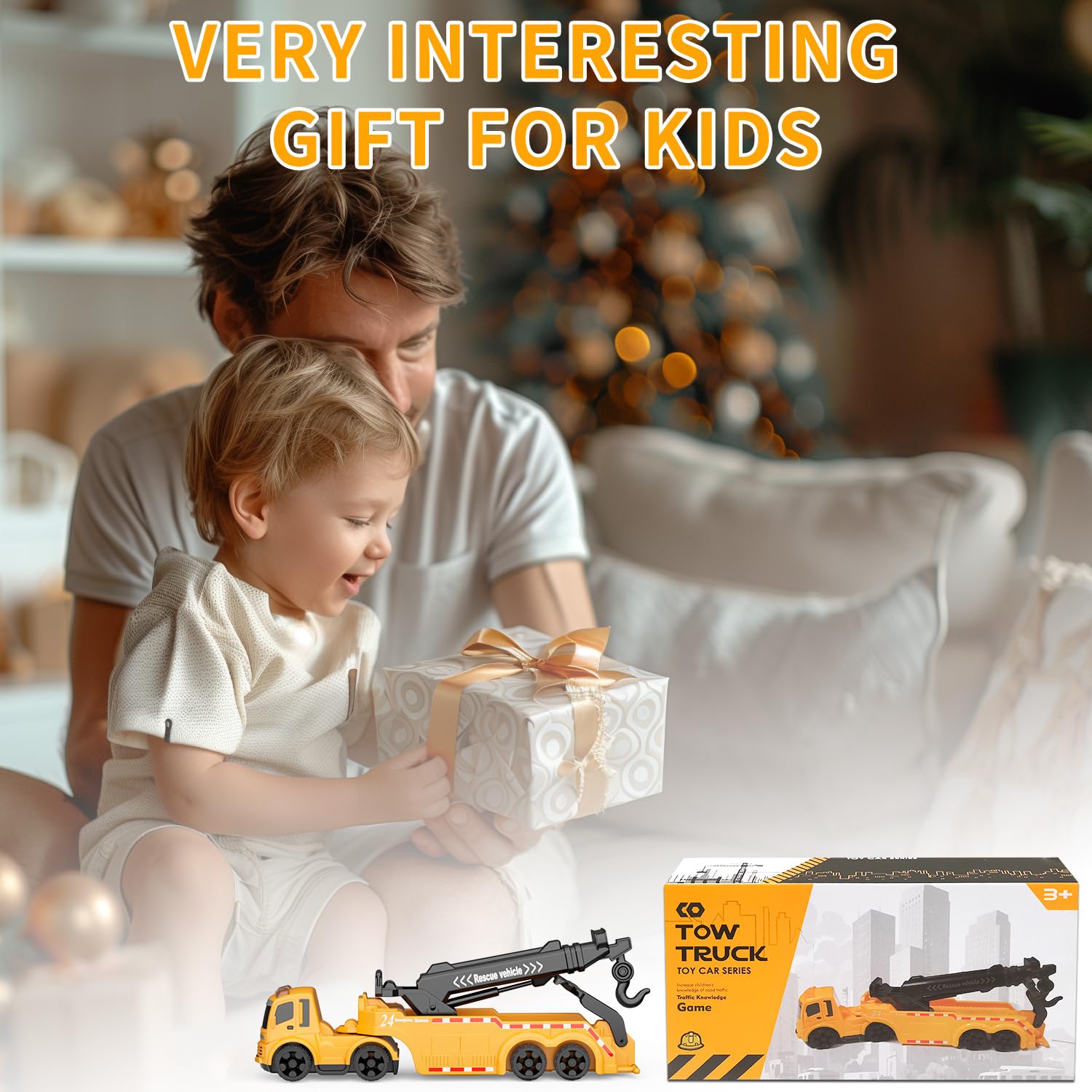 GizmoVine Tow Truck Toy with 360° Crane Arm | Friction Powered | ABS Material 7