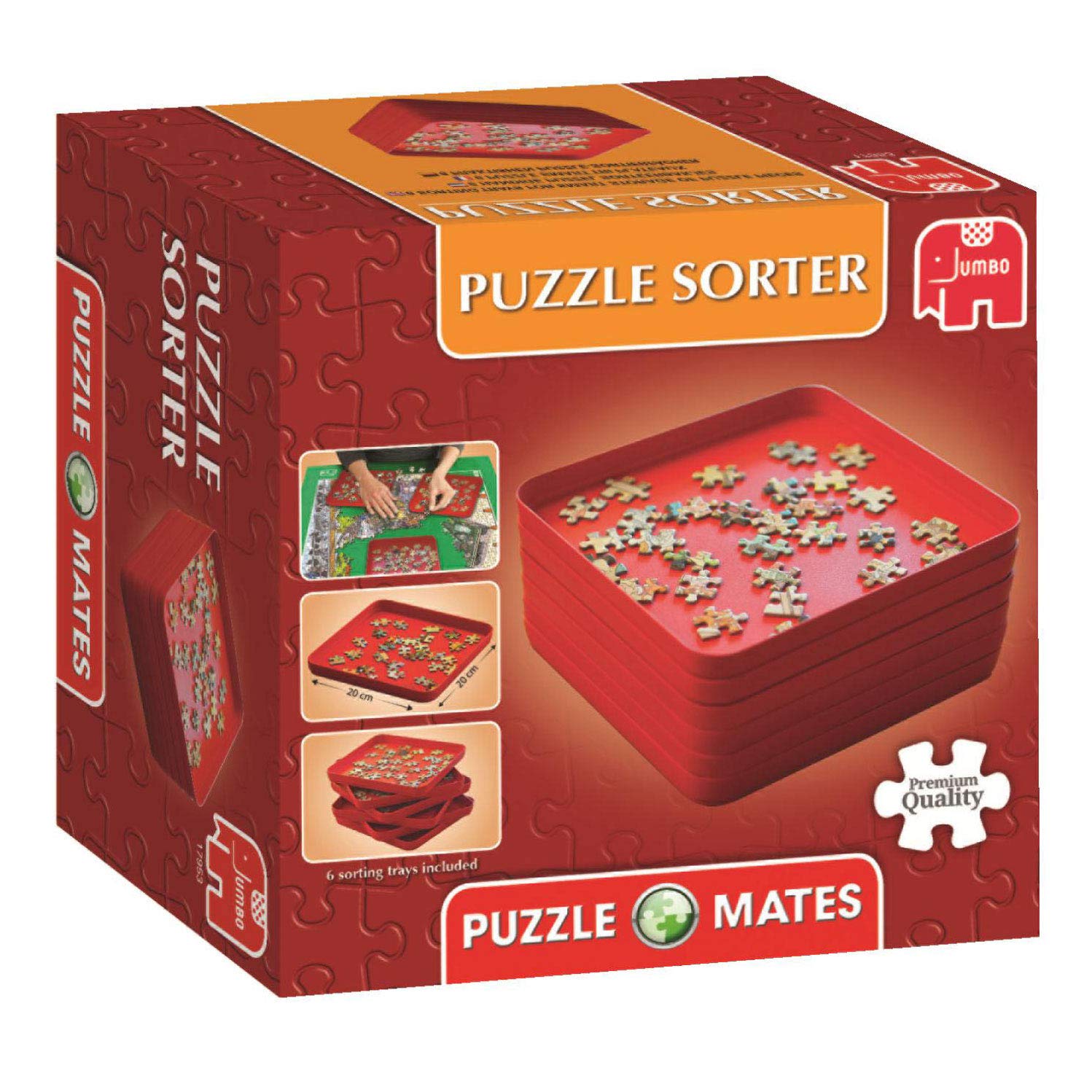 Jumbo Puzzle Mates Sorting Trays - 6 Piece Set | Plastic | Unisex Adult 3