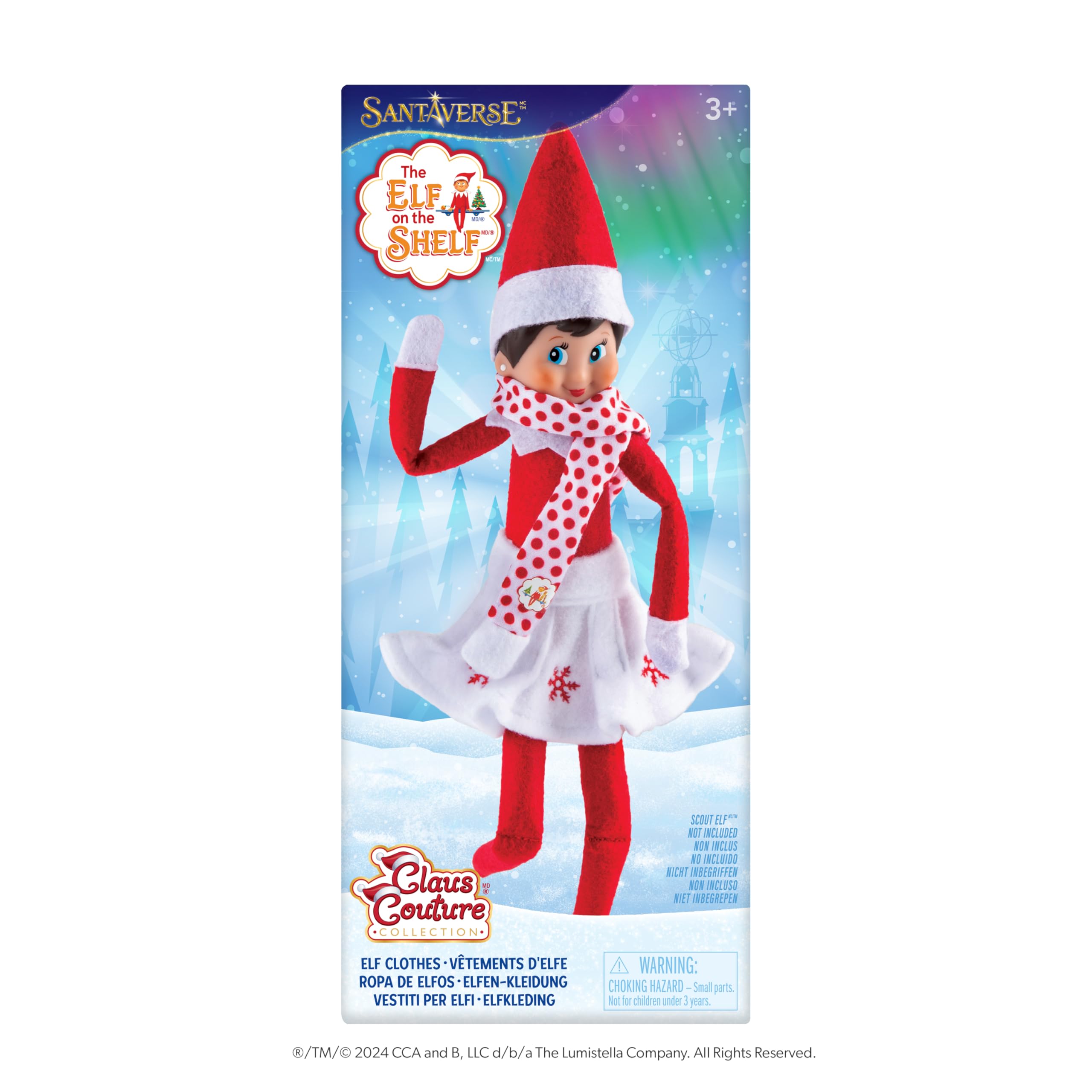 Claus Couture Snowflake Skirt with Scarf - Elf on the Shelf Clothes 2024 7