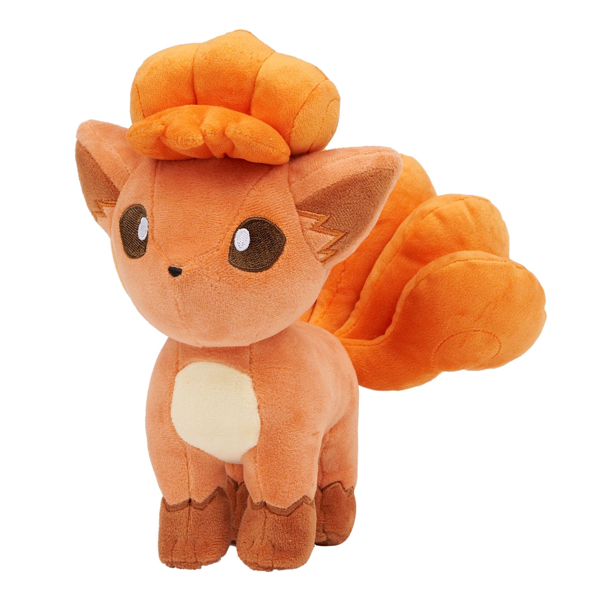 Pokémon Vulpix 8-Inch Soft Plush Toy | Authentic Details | Polyester | Orange