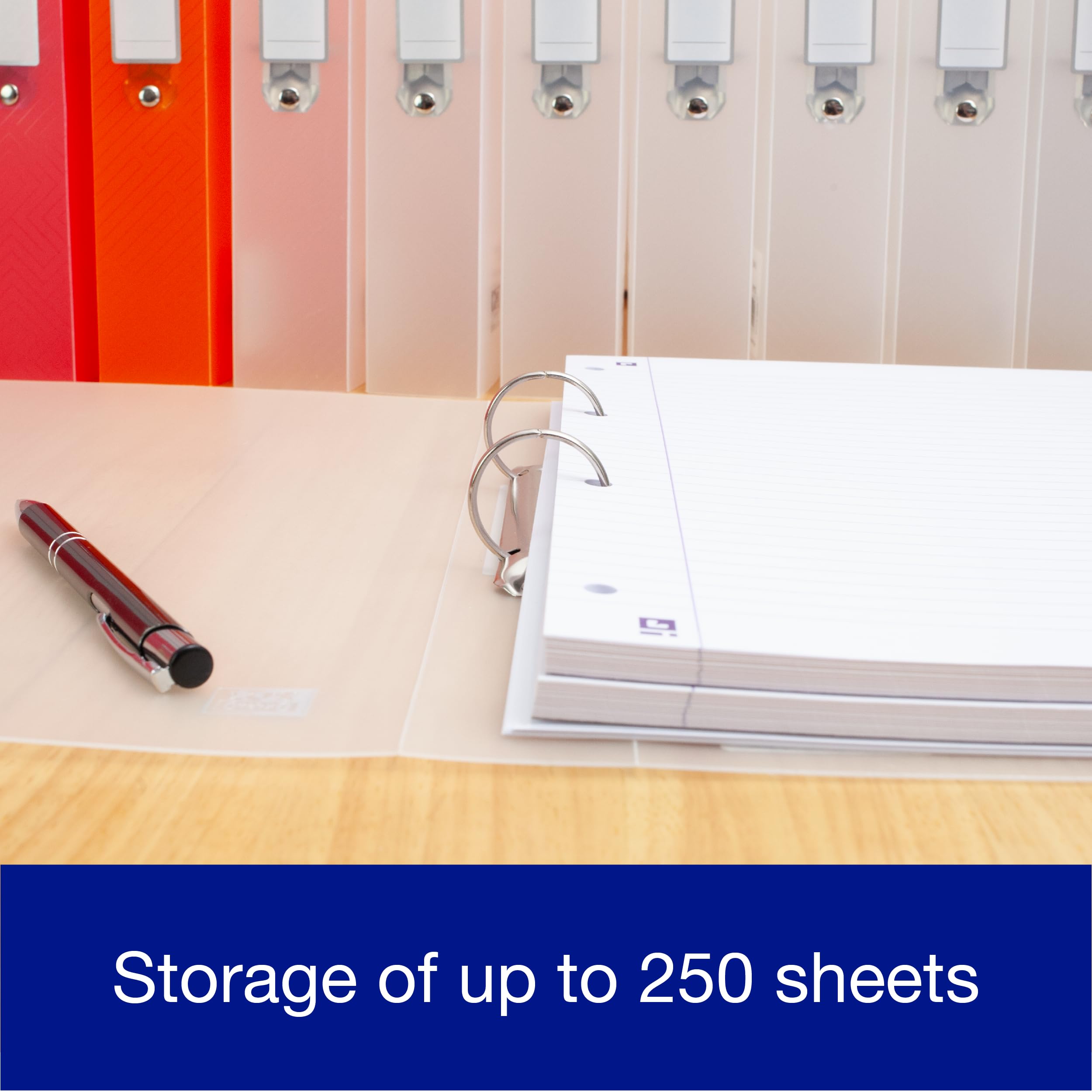 Oxford A4 Flexible O-Ring Binder - 25mm Capacity, Translucent Clear Finish | Polypropylene 4