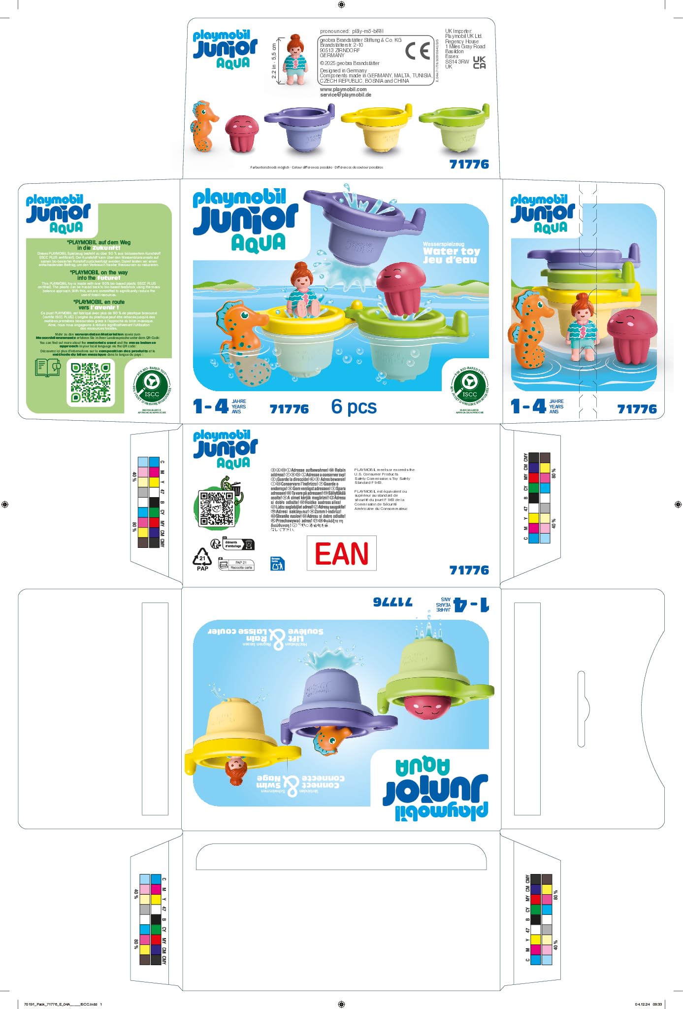 Playmobil JUNIOR AQUA Swimming Cup Set - Water Toy for Toddlers 1+ | BPA-Free, Bio-Based Plastic 7