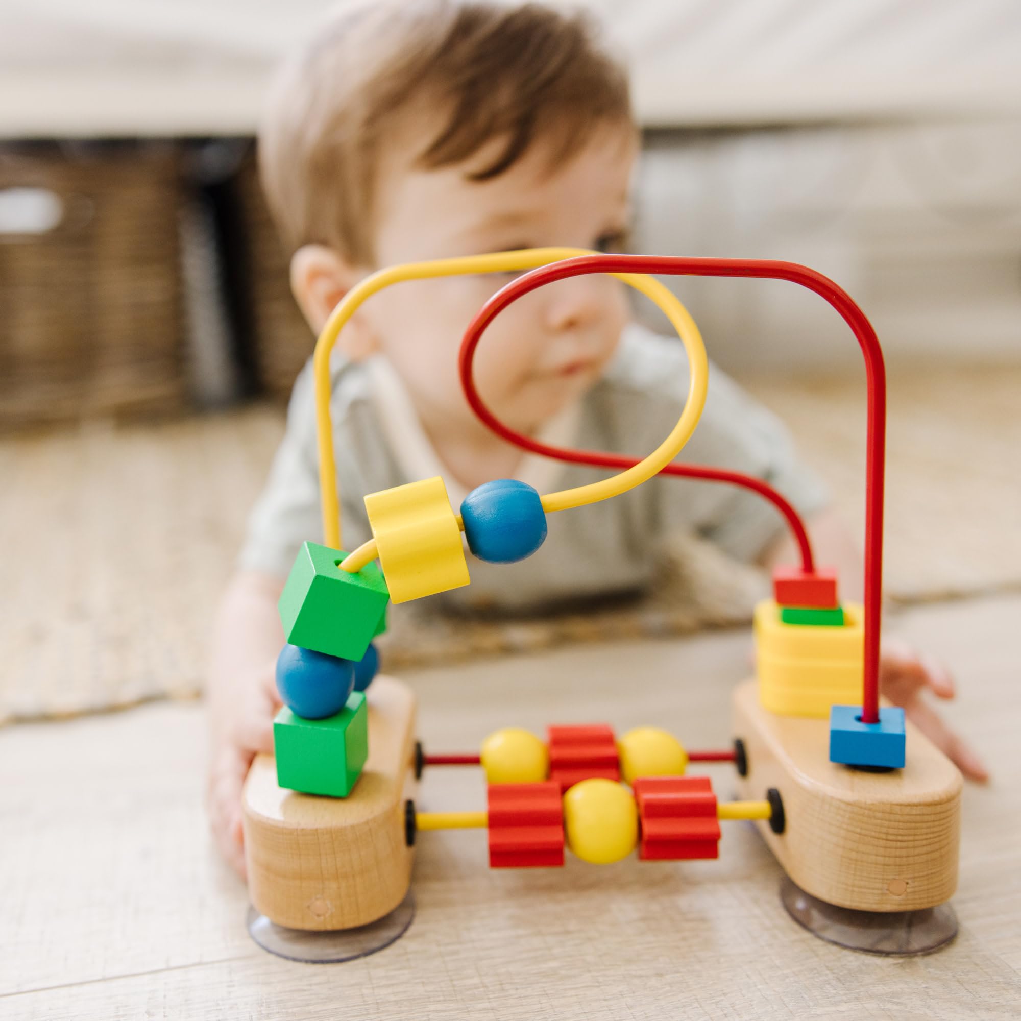 Melissa & Doug First Bead Maze Wooden Toddler Activity Toy | 18 Beads, 3 Rings | Ages 12+ Months 8