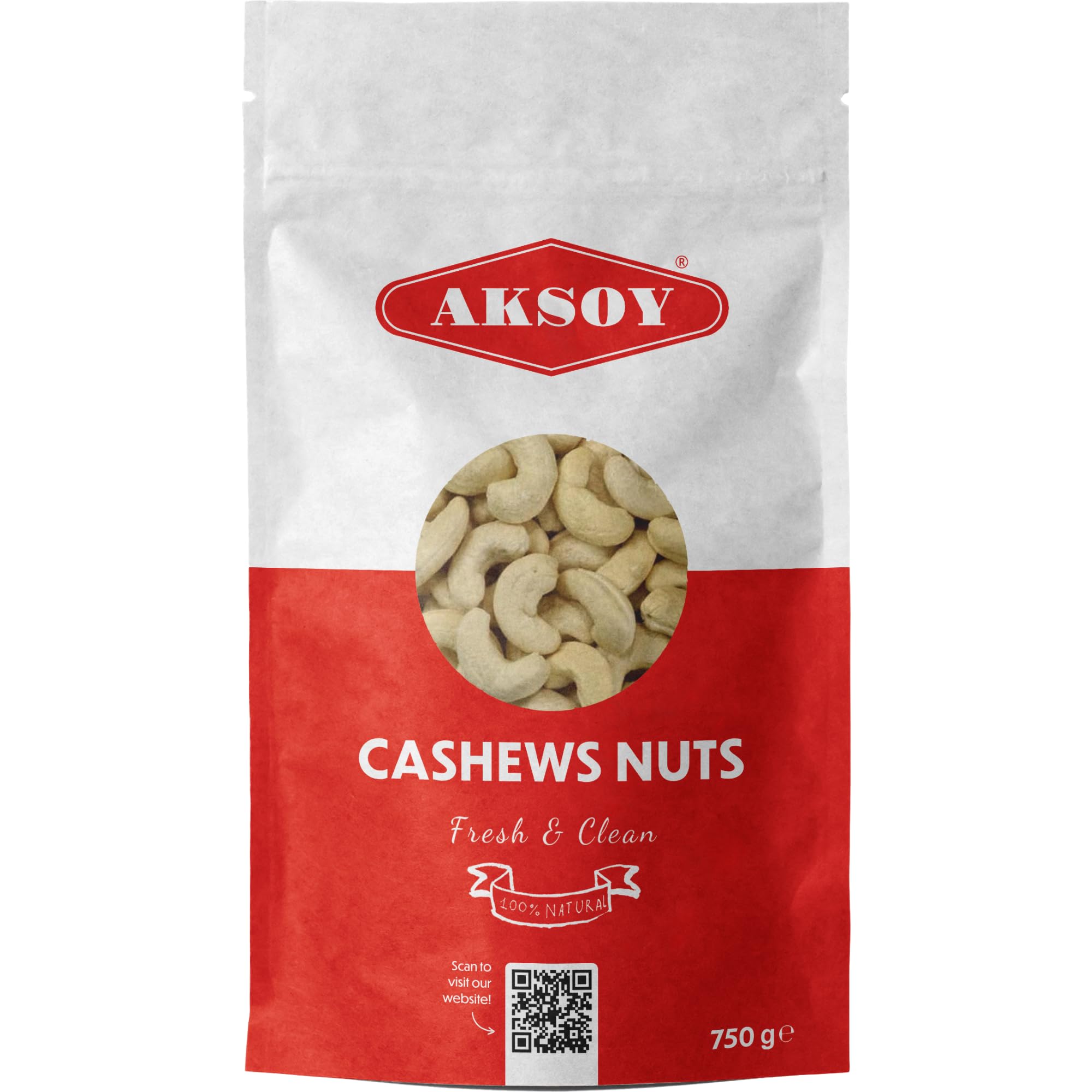 AKSOY Premium Raw Cashews - Natural, Fresh, 750g Pack | Vegan & Gluten Free 4