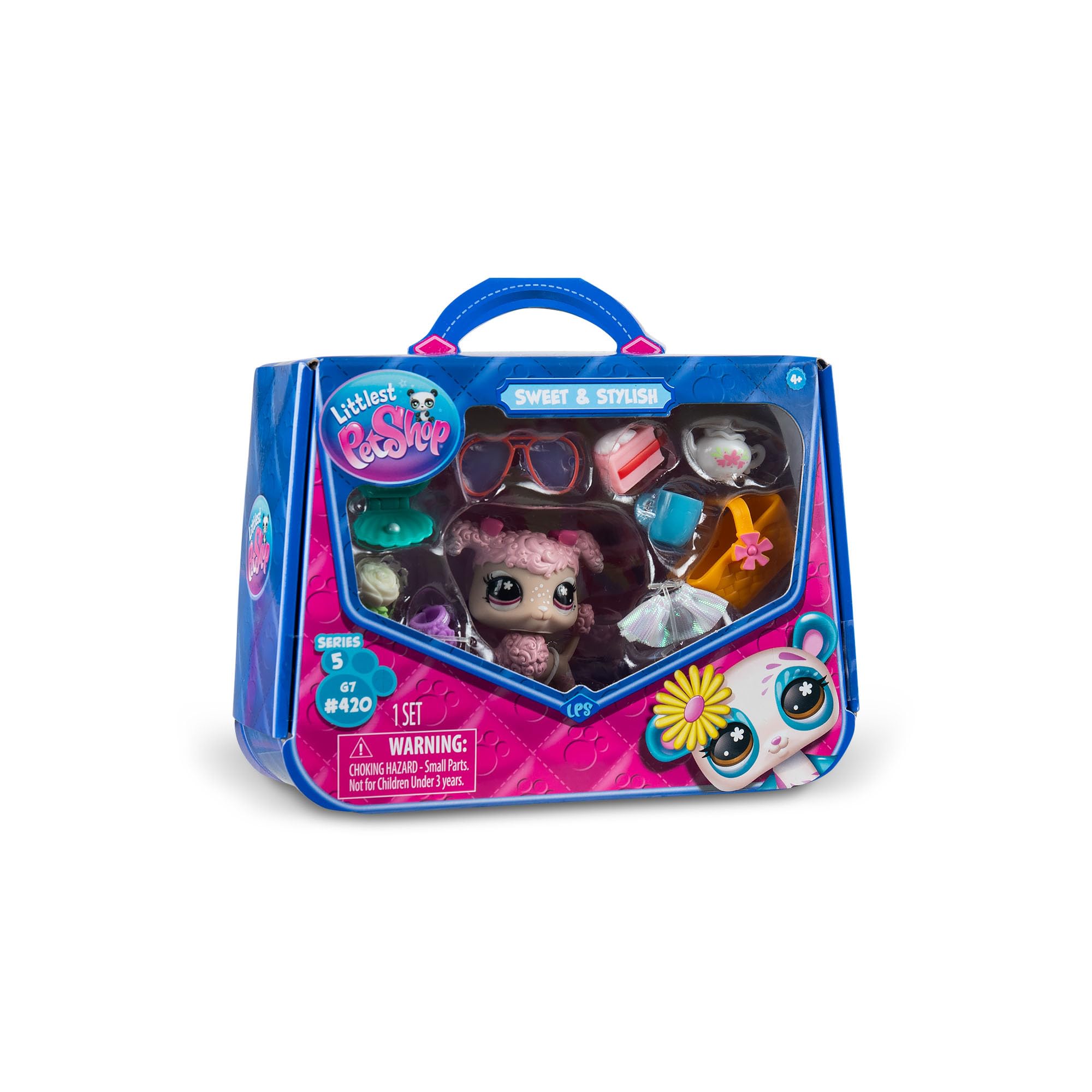 Littlest Pet Shop Pastel Trendy Poodle Figure with 9 Accessories & Virtual Code | Ages 4+ 7