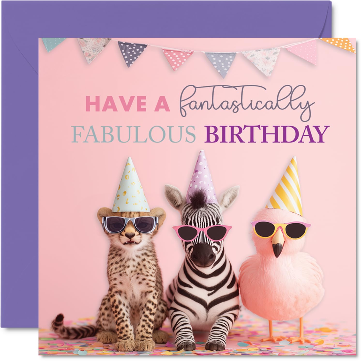 Stuff4 Fantastically Fabulous Birthday Card for Women | 145mm x 145mm | UK Made