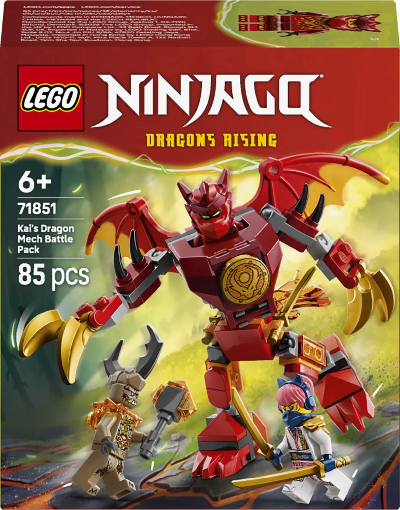 LEGO NINJAGO Kai's Dragon Mech Battle Pack 71851 | 3 Minifigures | Ages 6+ 5
