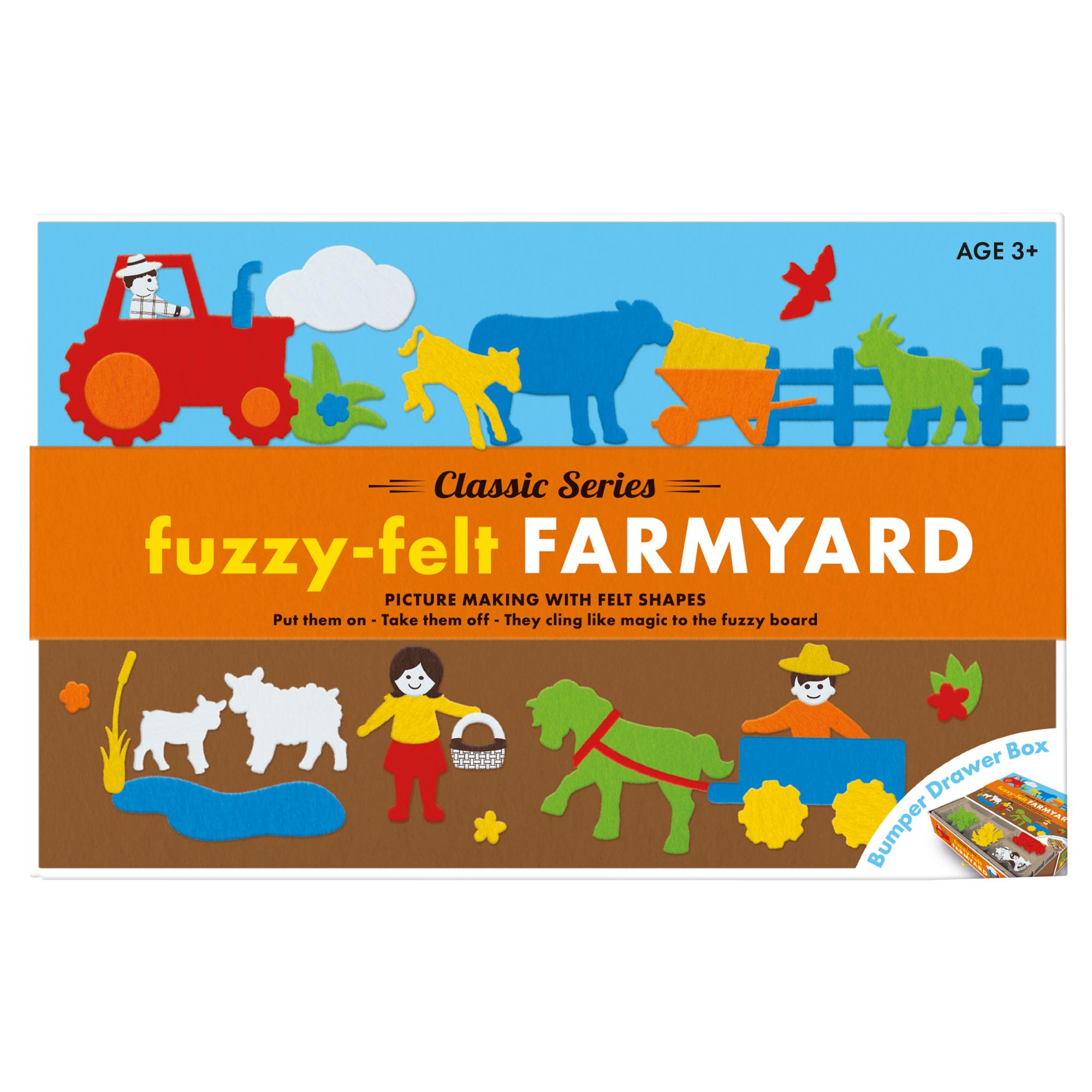 Fuzzy Felt Farmyard Drawer Set - 350+ Assorted Shapes | Multicolour Felt Craft Kit 4