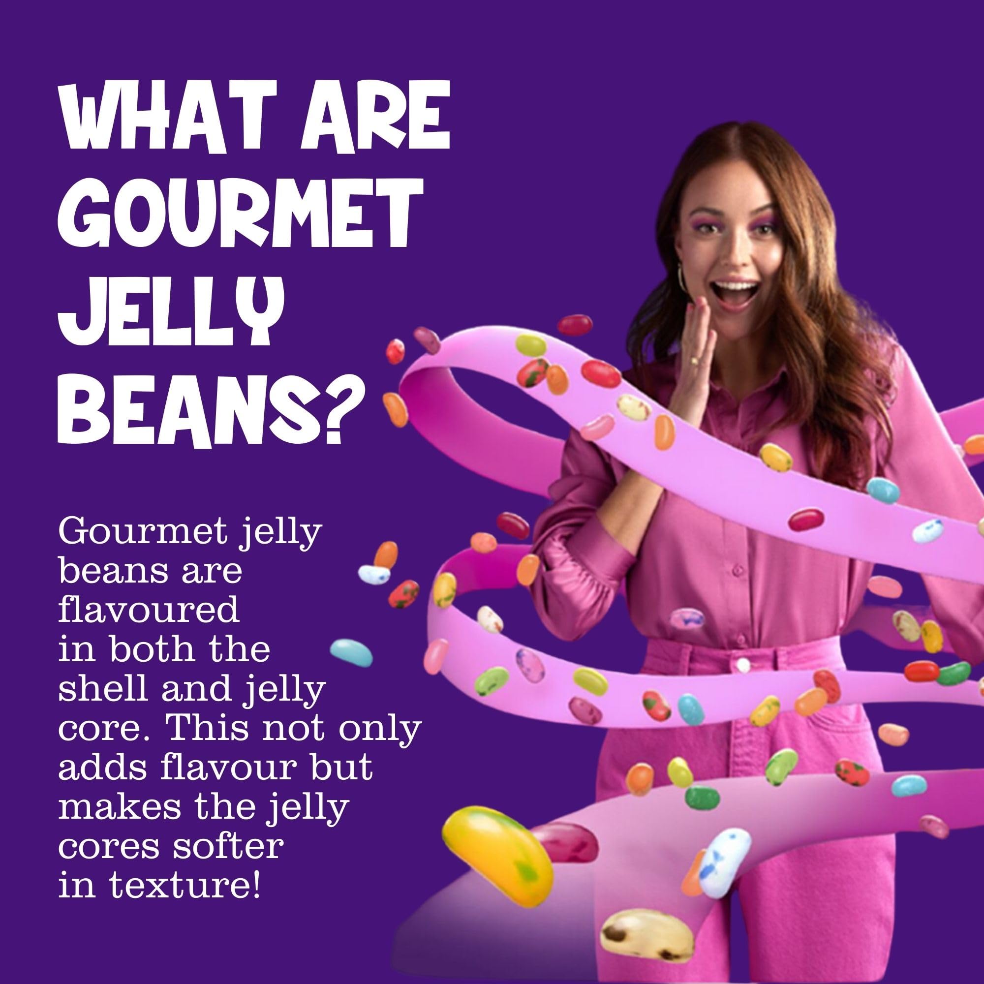 The Jelly Bean Factory Riesige Geschmacksrichtungen, 1,4 kg Gourmet-Jelly-Beans-Glas 20