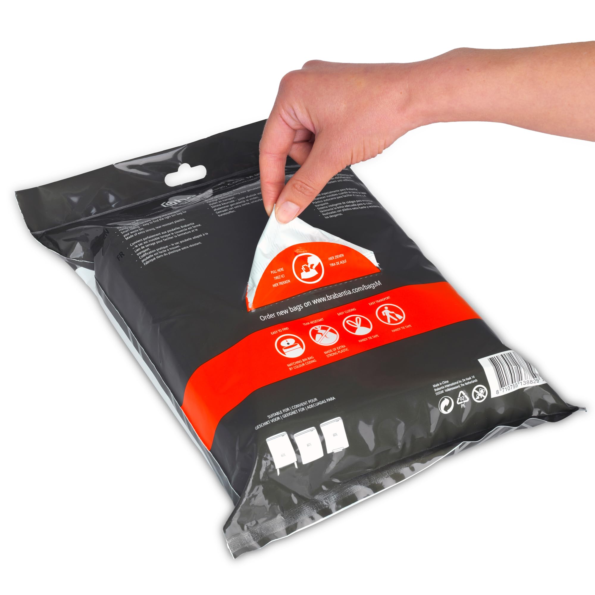 Brabantia PerfectFit Bin Liners - Tear-Resistant Plastic | 60L Capacity | 40 Count 4