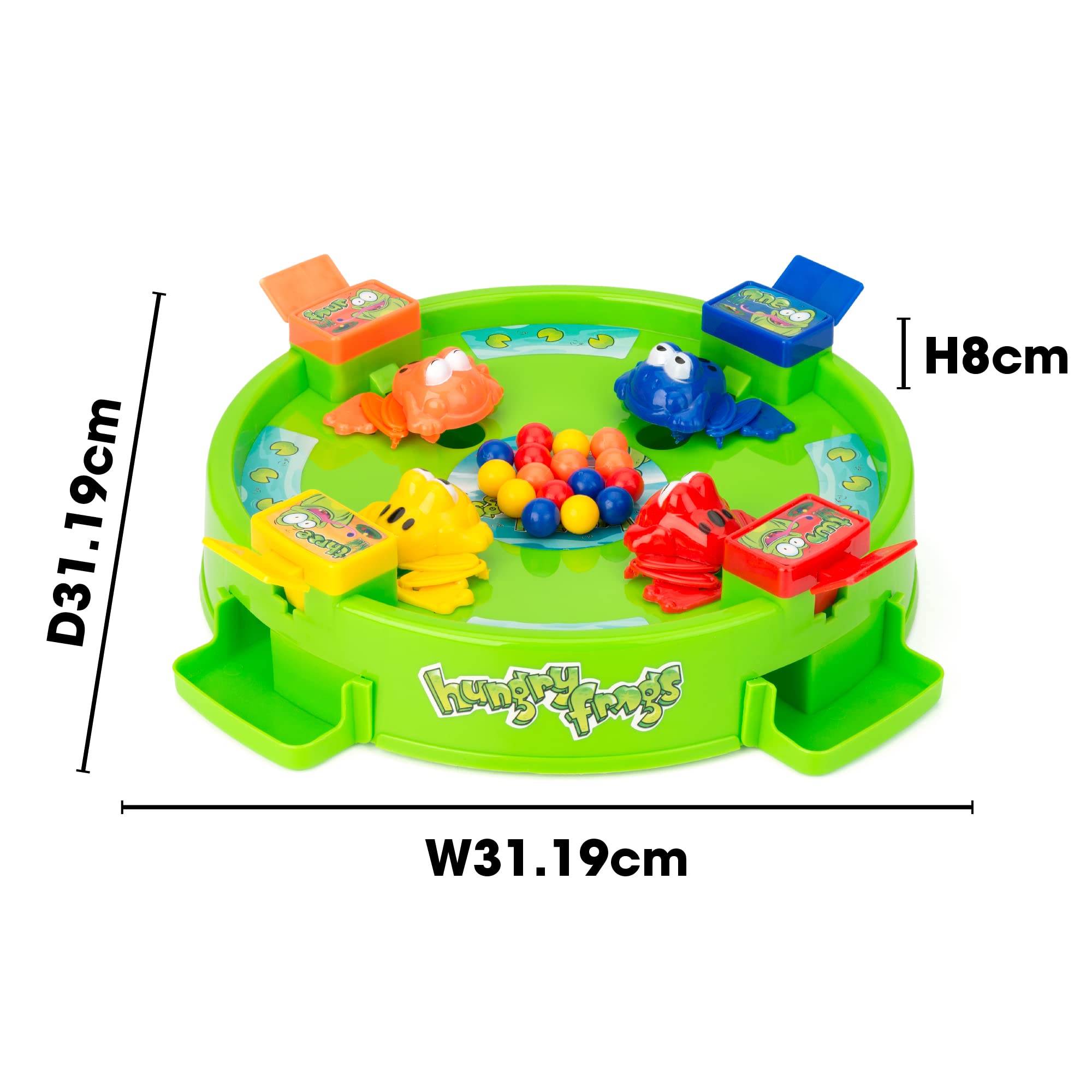 Toyrific Hungry Frogs Board Game - Classic 4 Player Family Game | Hand-Eye Coordination Builder | Ages 3+ 8