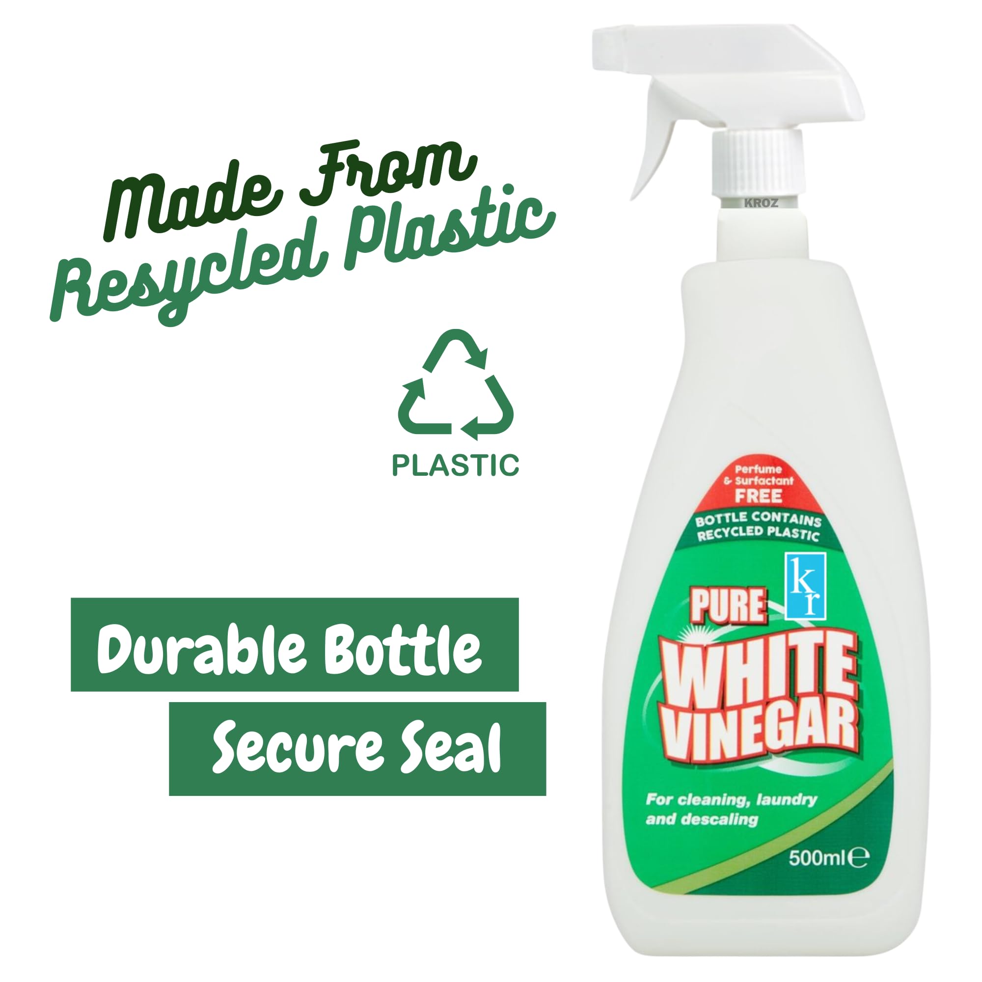 BLUES White Vinegar Cleaning Spray - 500ml All-Purpose Cleaner with 4% Acetic Acid