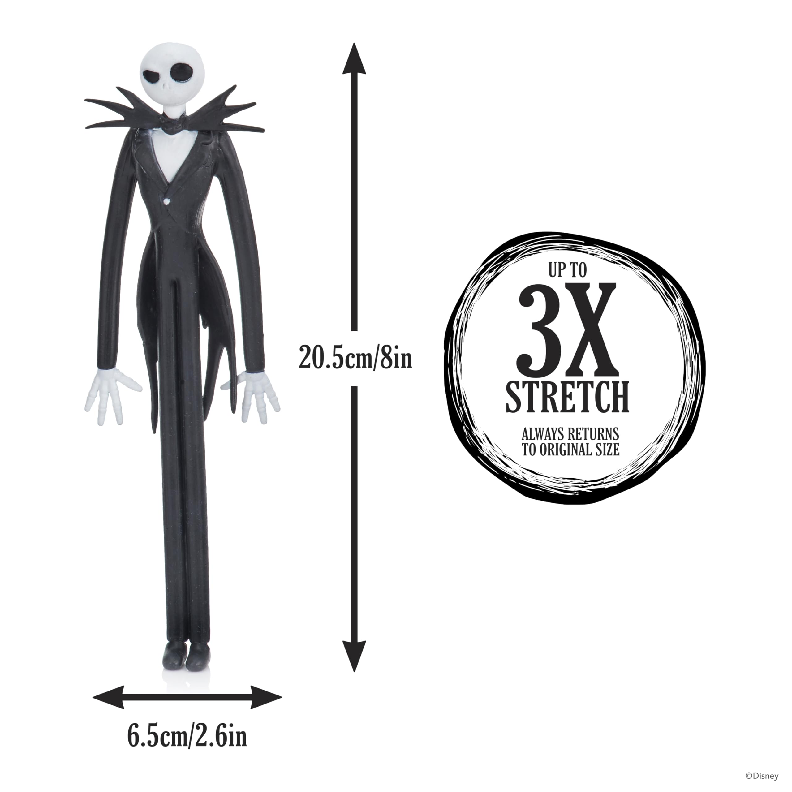WOW! Stuff Disney The Nightmare Before Christmas Stretchy Jack Skellington - Super Stretchy Fun for Kids & Collectors