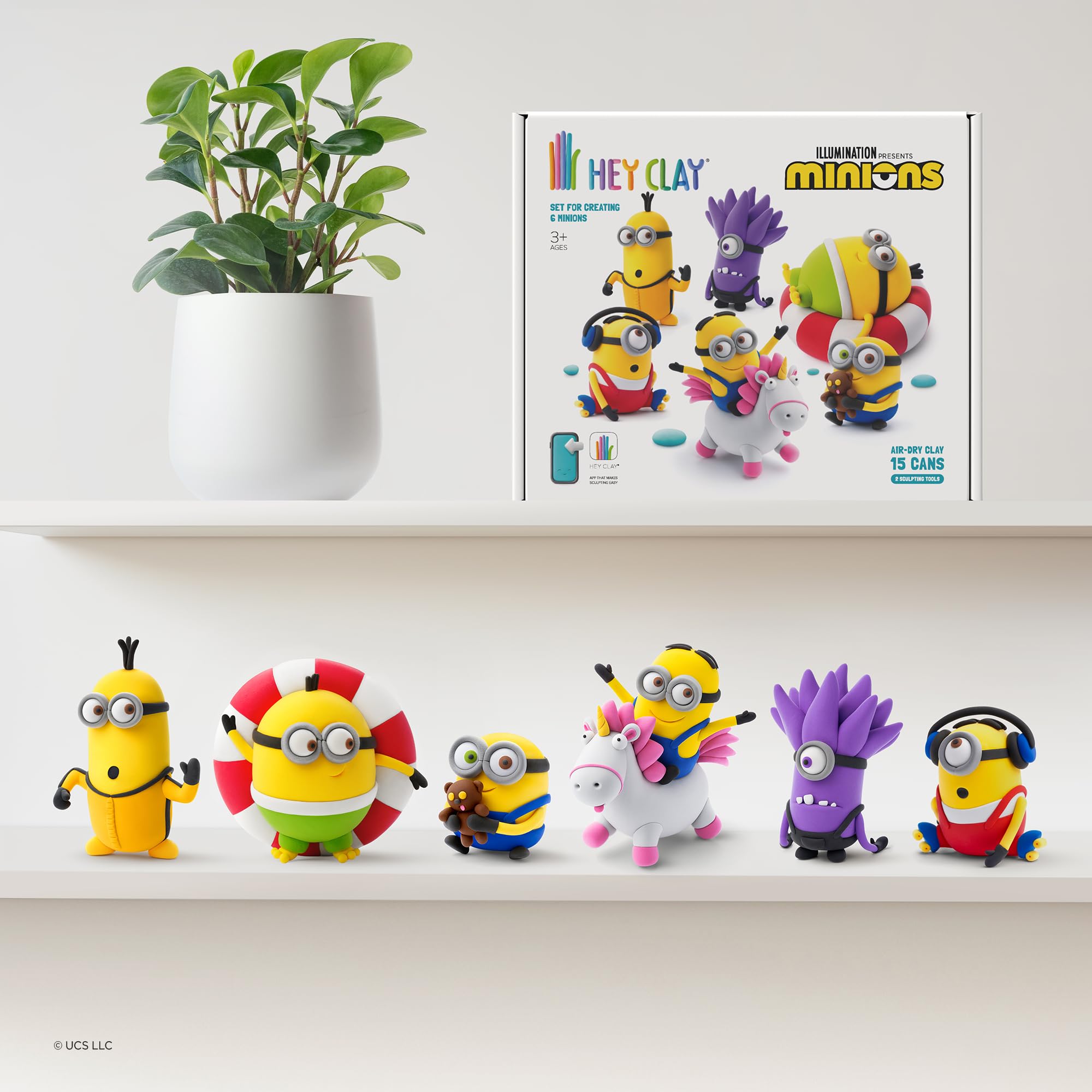 HEY CLAY Minions Set - 15 Cans Air Dry Clay with Sculpting Tools | Ages 3+ 8