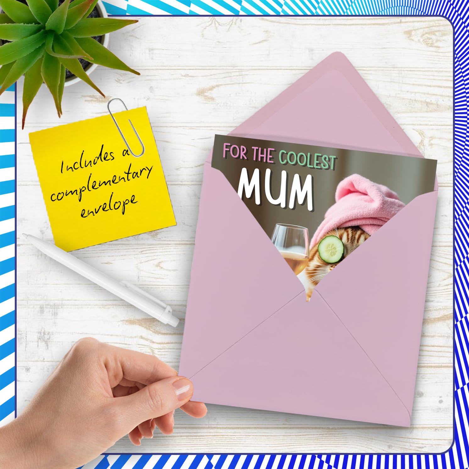 Stuff4 Funny Mum Birthday Card - Relaxing Bath Cat Design | 145mm x 145mm 5