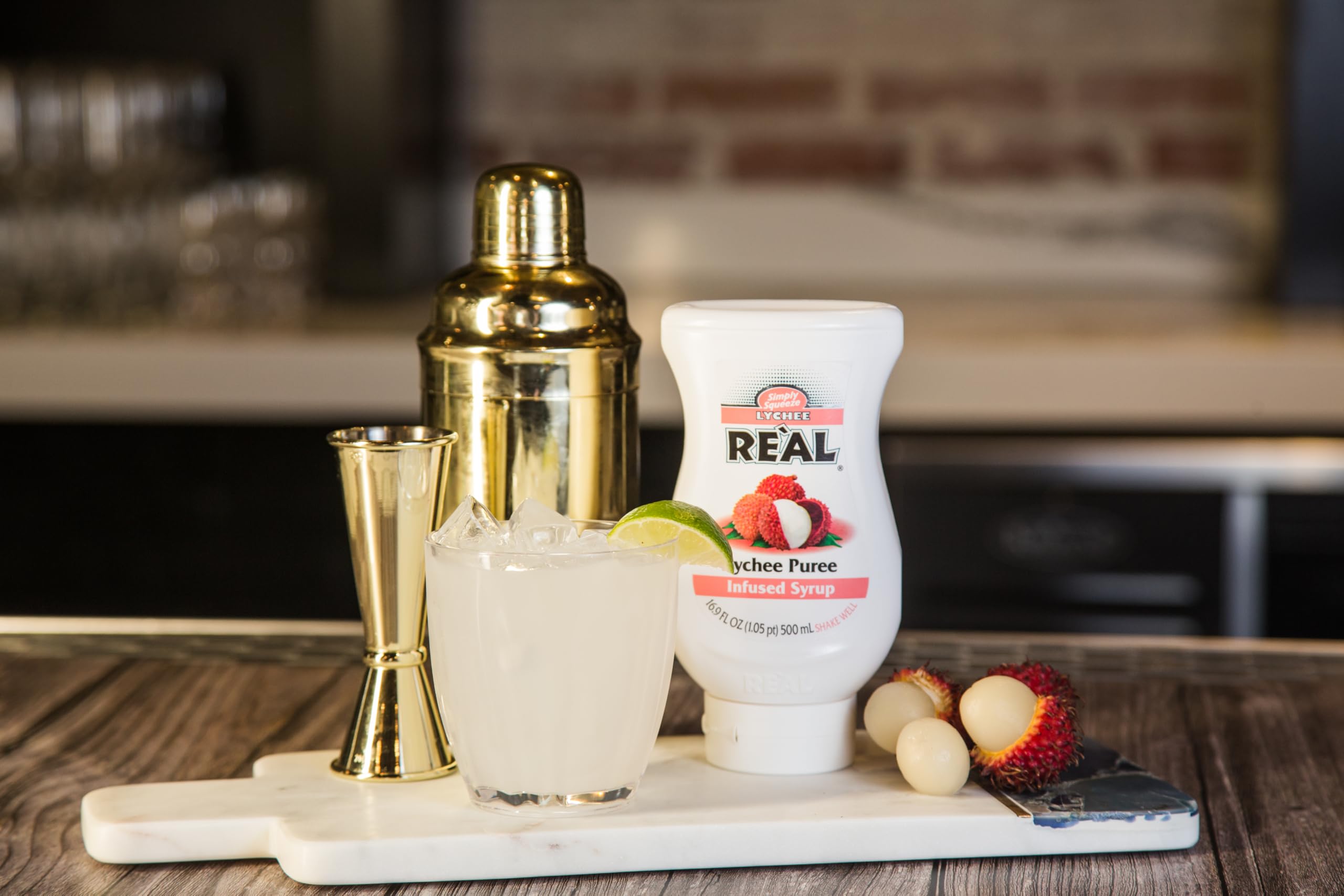 Reàl Infused Exotics Lychee Puree Infused Fruit Syrup - 40% Real Lychee | 500 ml Squeezy Bottle 7