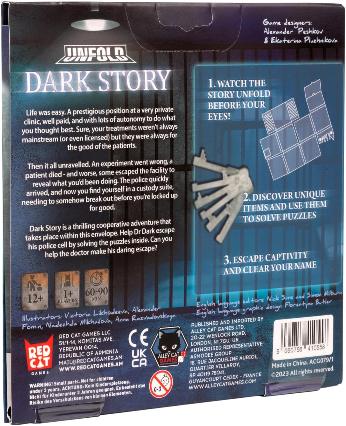Alley Cat Games Unfold - Foldable Escape Room Adventure Puzzle Game (Dark Story)