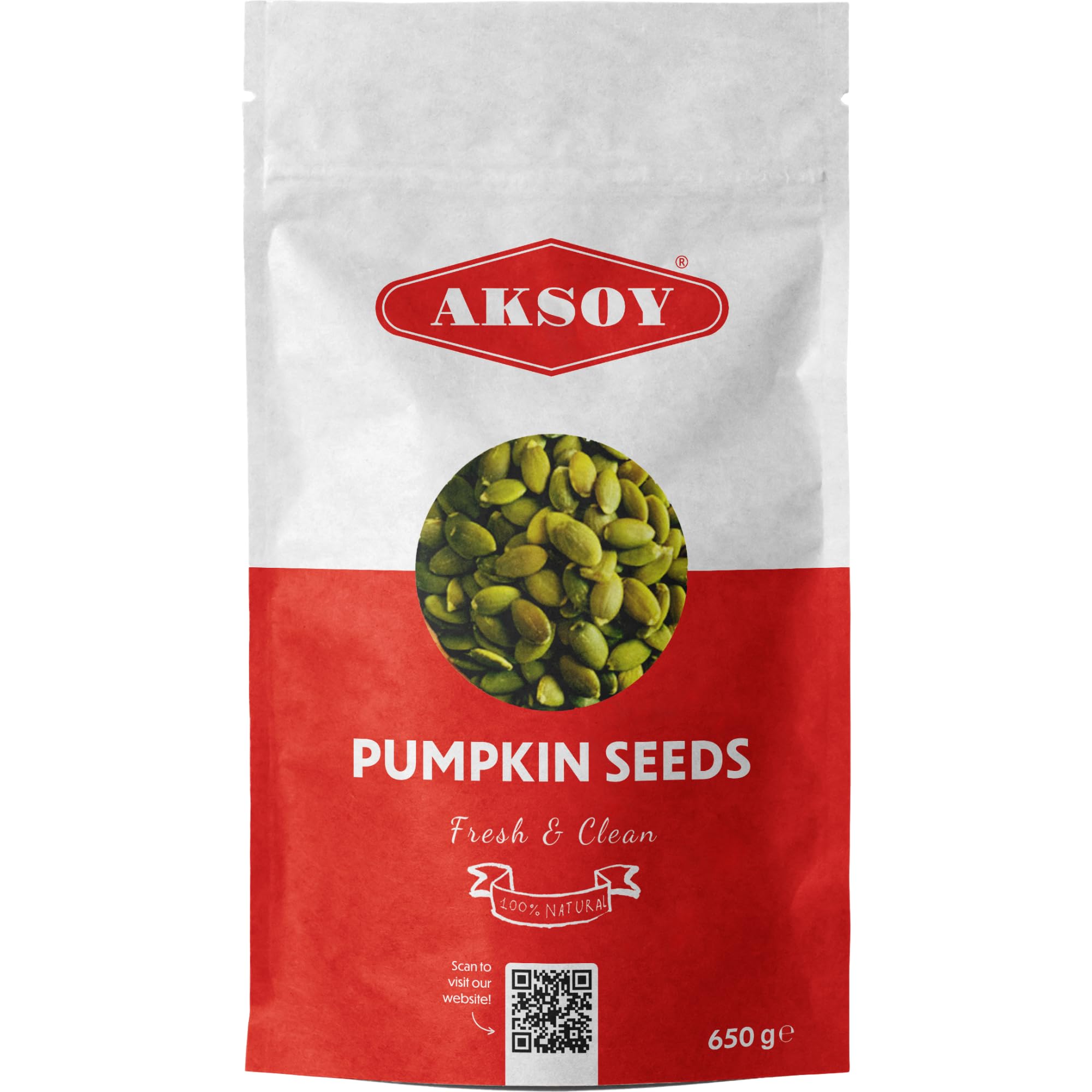 AKSOY Pumpkin Seeds - 650g Raw & Vegan | Rich in Antioxidants & Magnesium 5