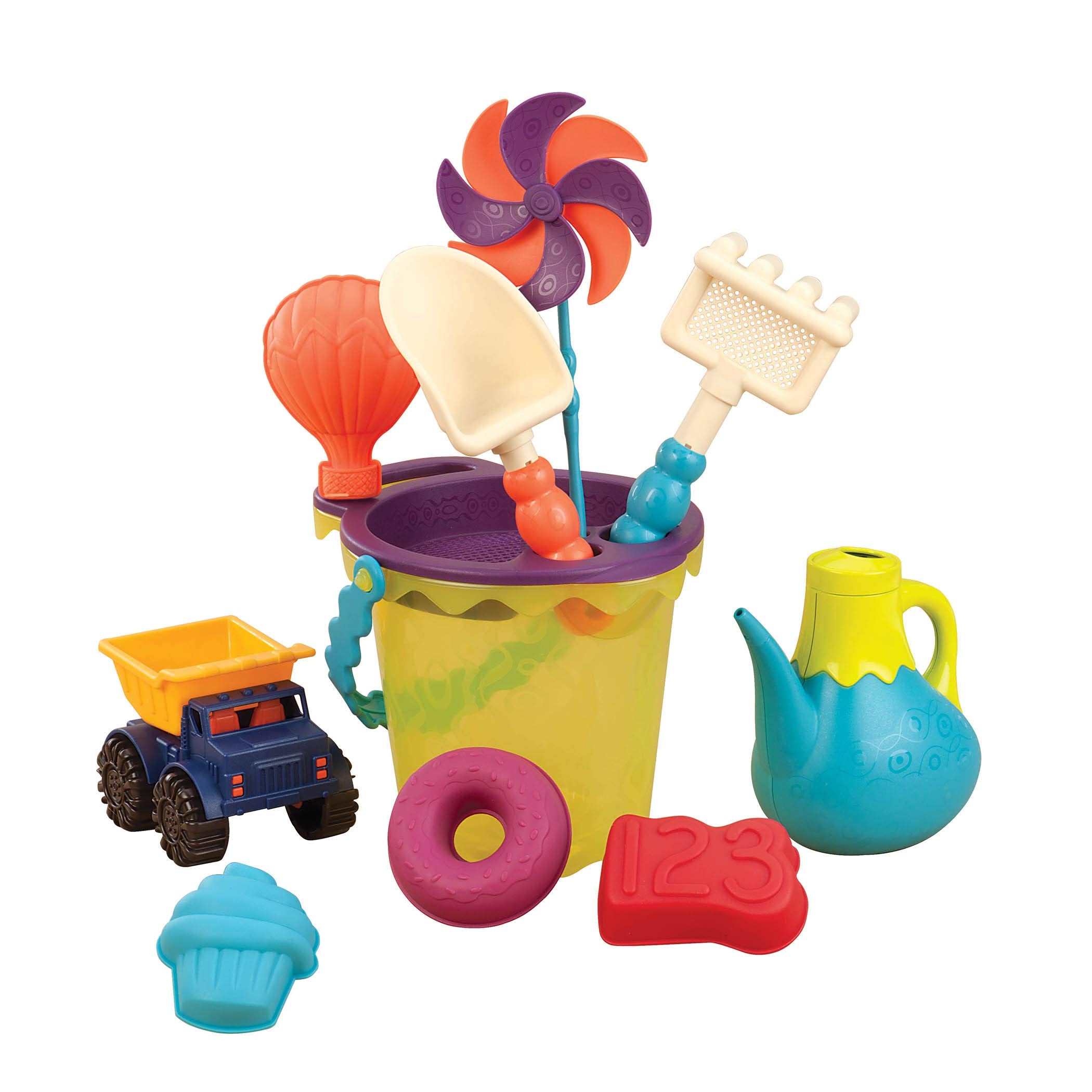 B. toys Beach Summer Bag Water Playset with 11 Sand Toys | Ages 18m+