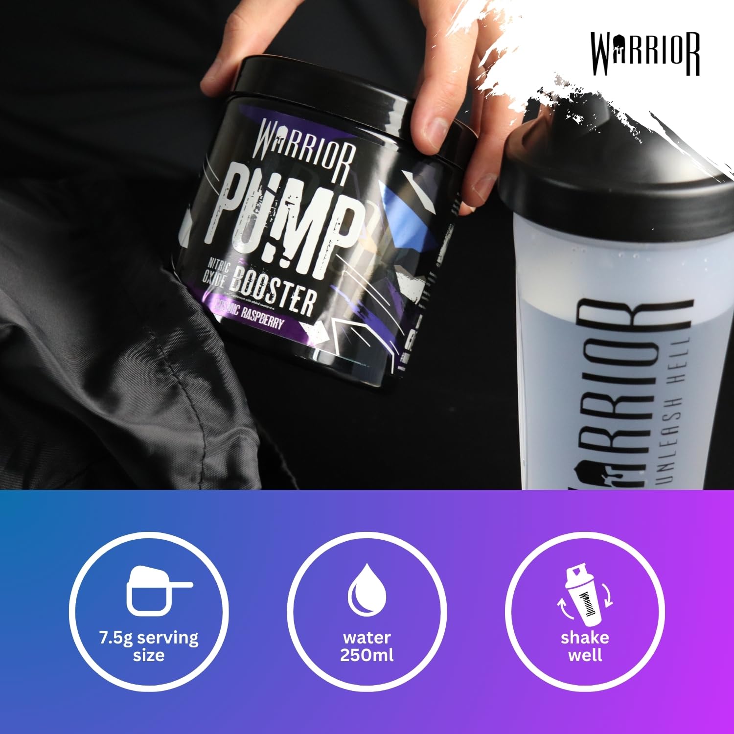 Warrior Pump Pre Workout Powder - Non Stim & Caffeine Free Pump Booster | 225g 4