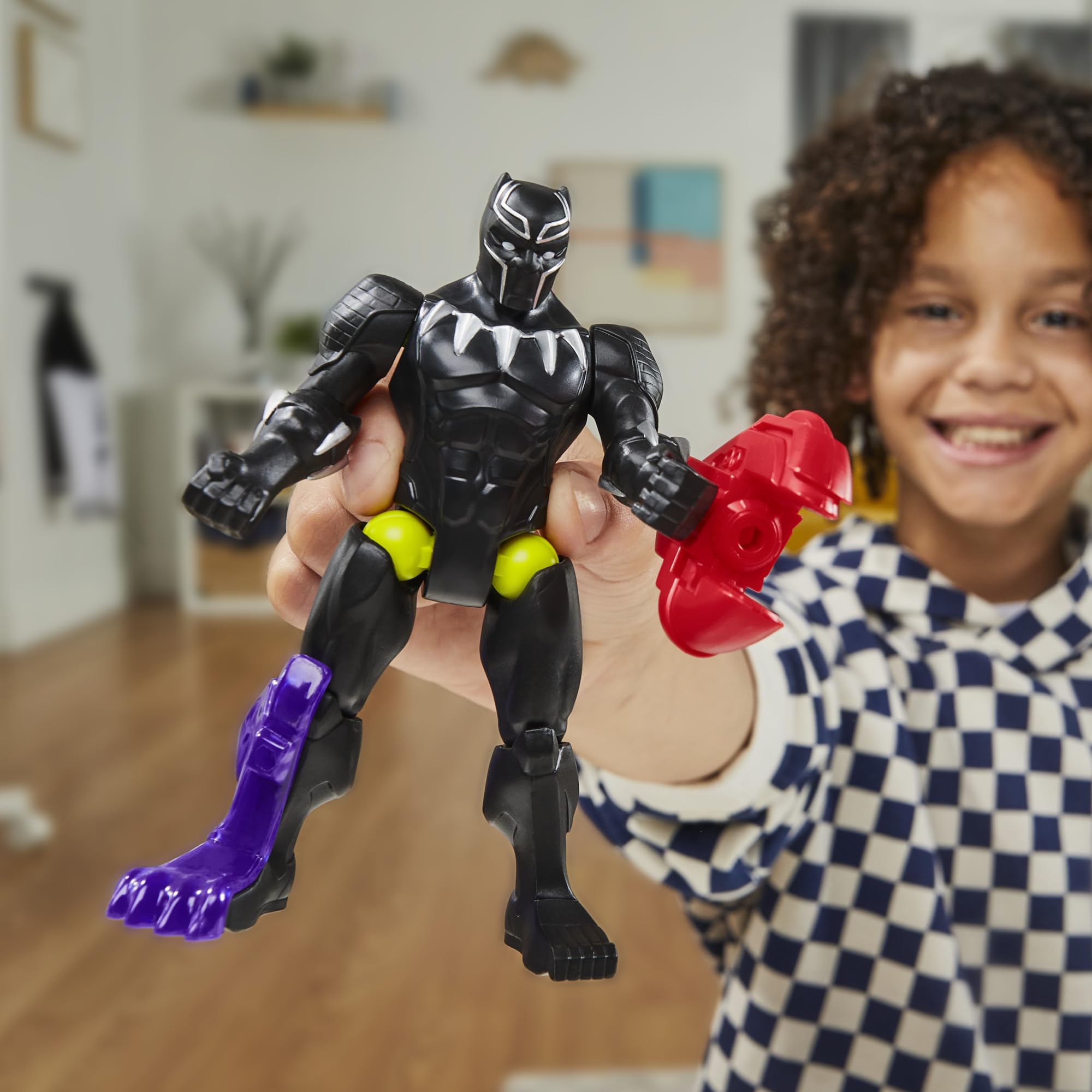 Marvel MixMashers Black Panther Action Figure - 5 Inch Size | Interchangeable Parts | Ages 4+ 7