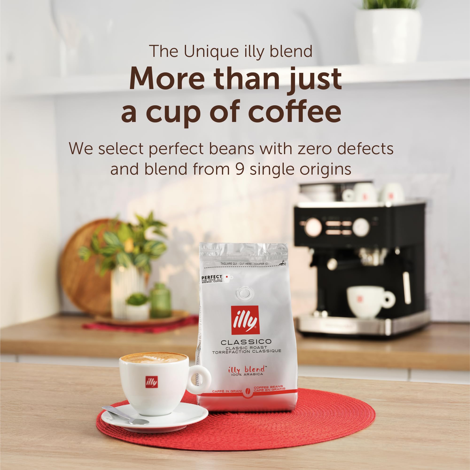 illy Classico Medium Roast Whole Bean Coffee - 100% Arabica - 500g Refill Pouch 6