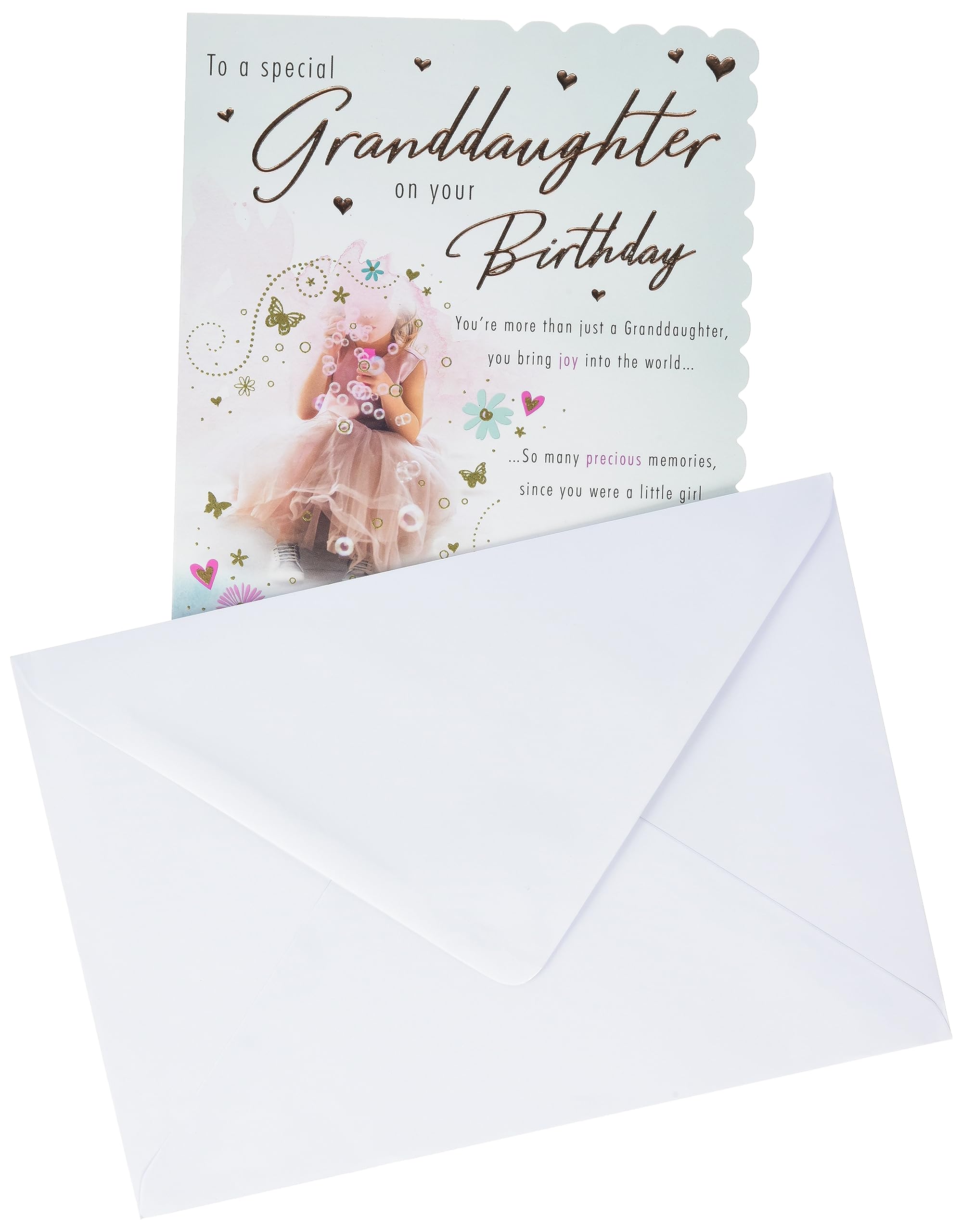 Piccadilly Greetings Birthday Card for Granddaughter | 9 x 6 Inches | Pink 3