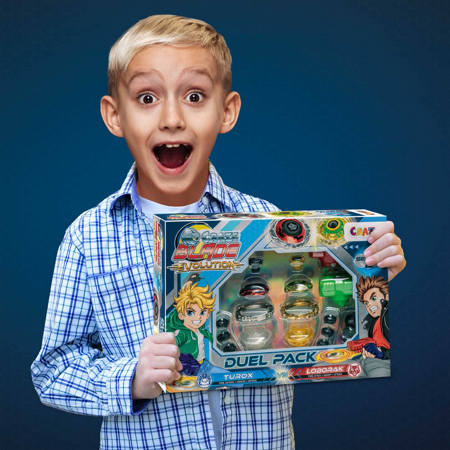 CRAZE Bladez Turox Loborak Evolution Spinning Top Duel Pack - Customizable Metal Fusion Blades | Ages 3+ 8