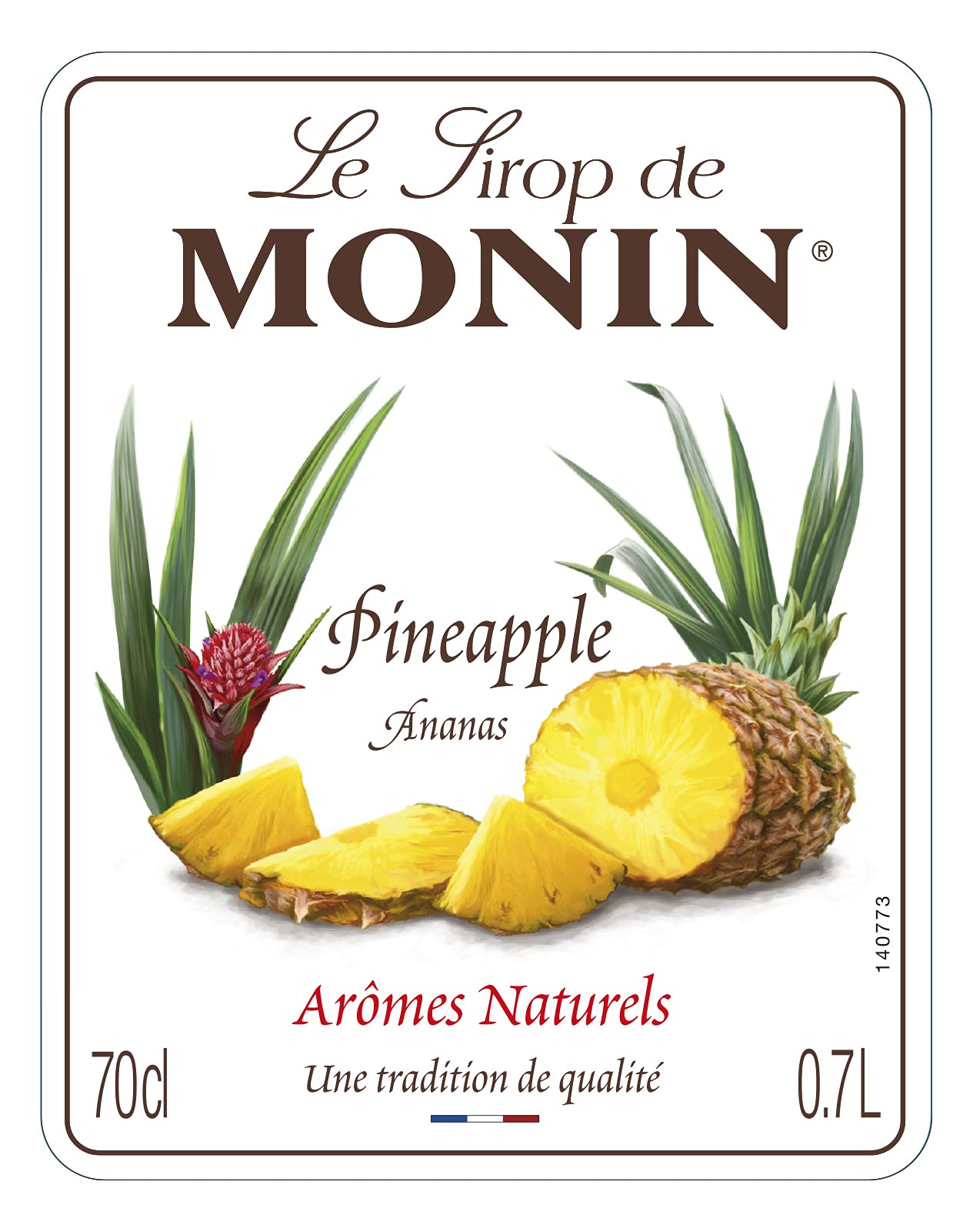 Monin Premium Pineapple Syrup - Tropical Flavor for Cocktails & Mocktails | 700ml Glass Bottle 3