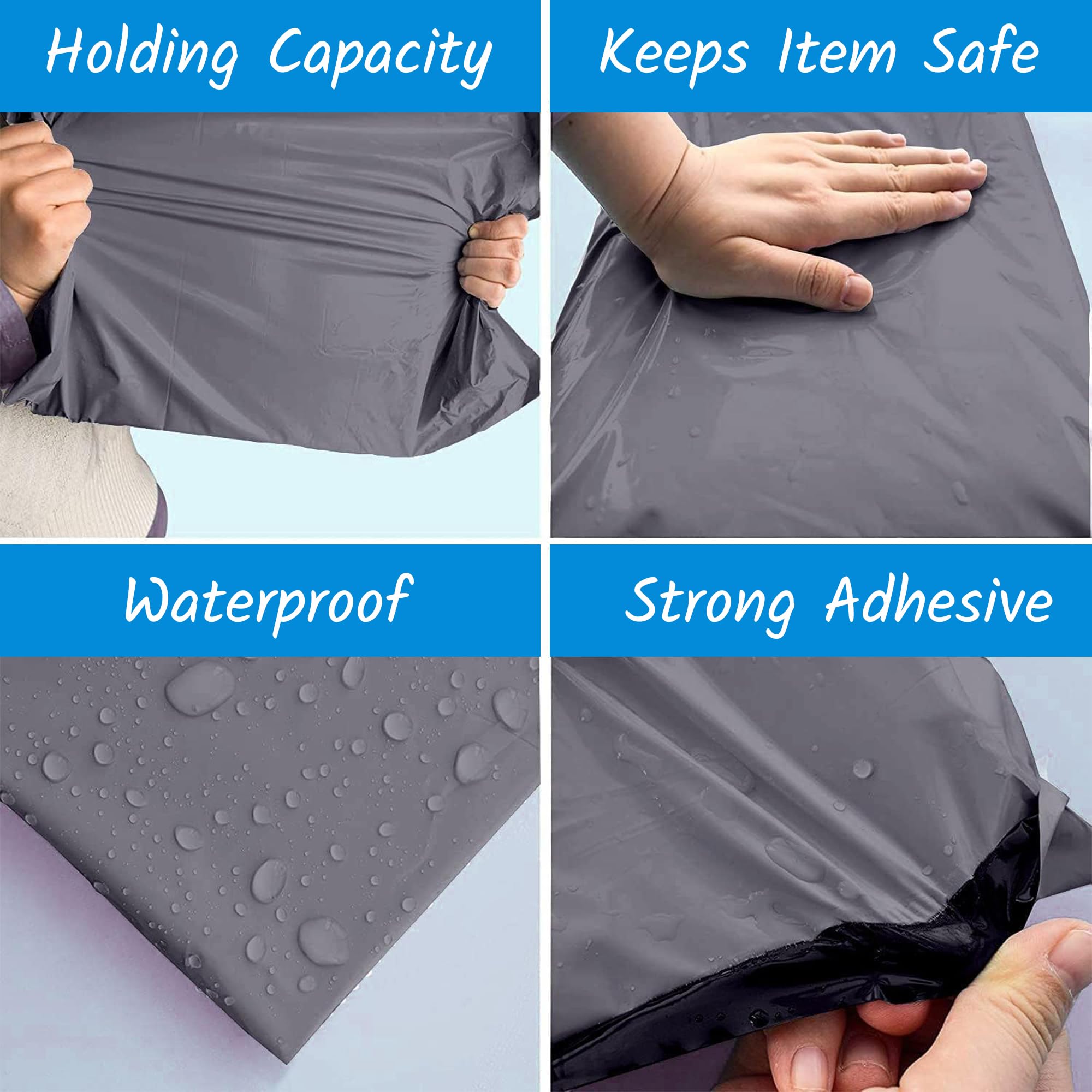 G4GADGET 5 Pack Large Grey Polyethylene Box Mailers | 17 x 24 Inches (425mm x 600mm) 4