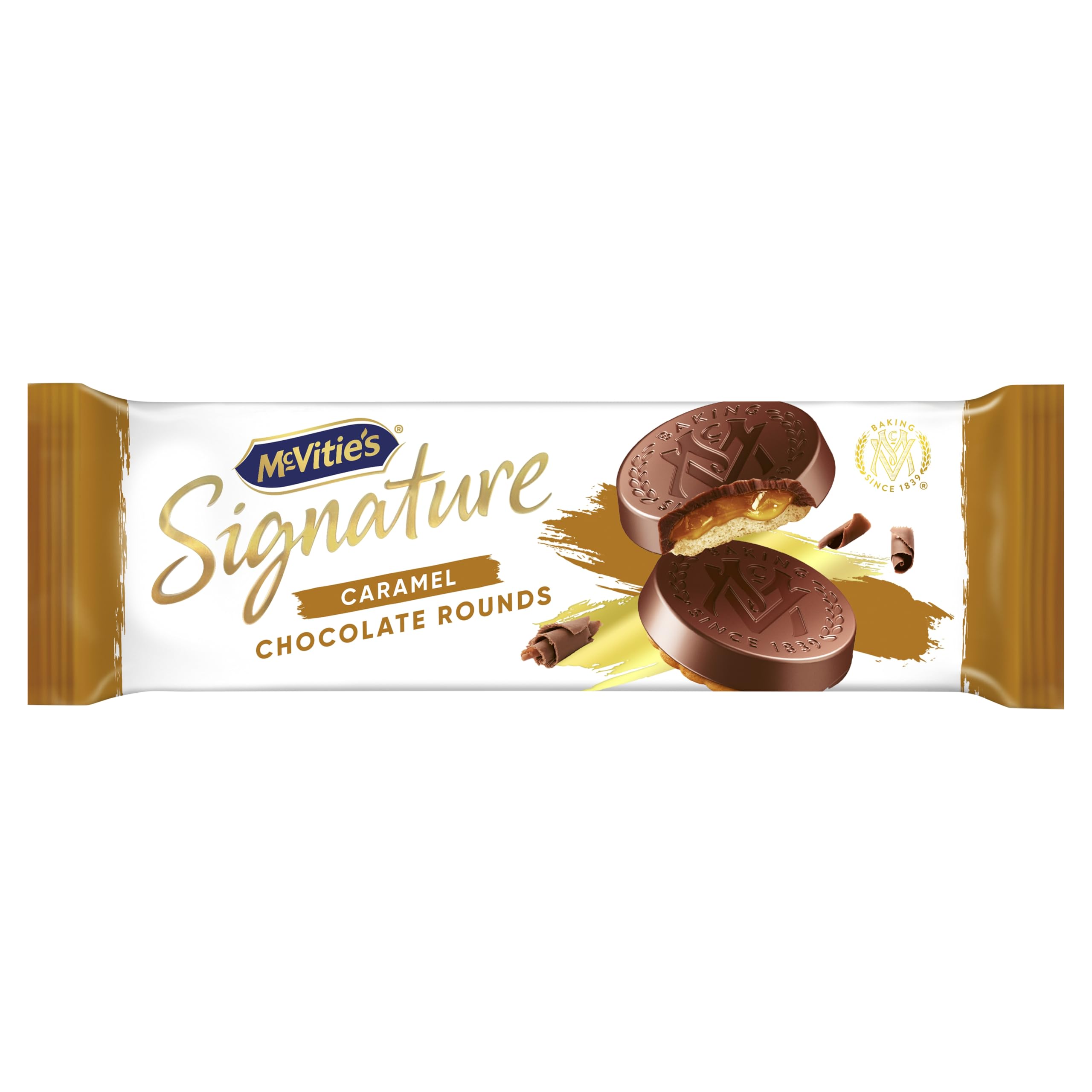 McVitie's Signature Caramel Chocolate Rounds Biscuits - Decadent Treat | 109g