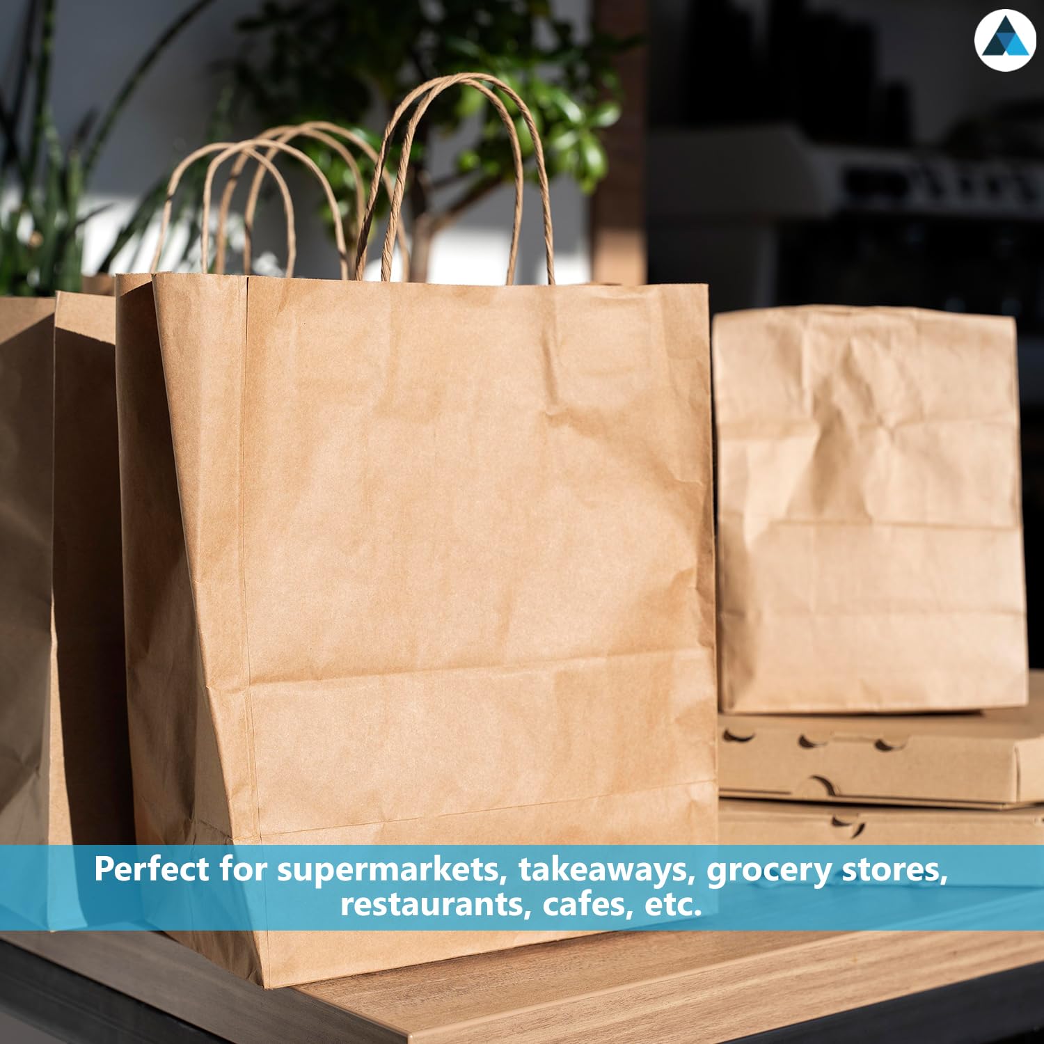 Nationwide Paper 30-Pack Extra Large Brown Kraft Paper Gift Bags with Rope Handles 5