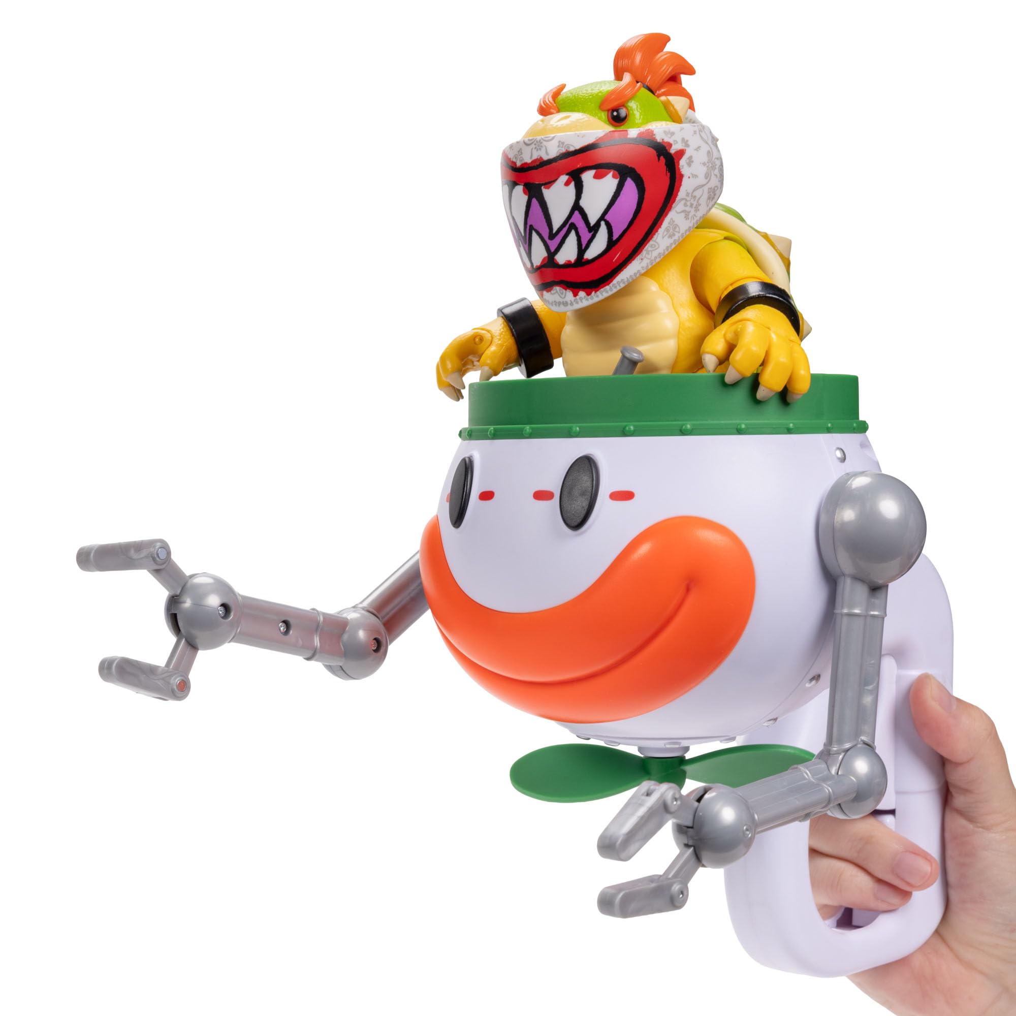 THE SUPER MARIO BROS. MOVIE Bowser Jr. Action Feature Figure with Clown Car | 5" Articulated | Ages 3+ 7