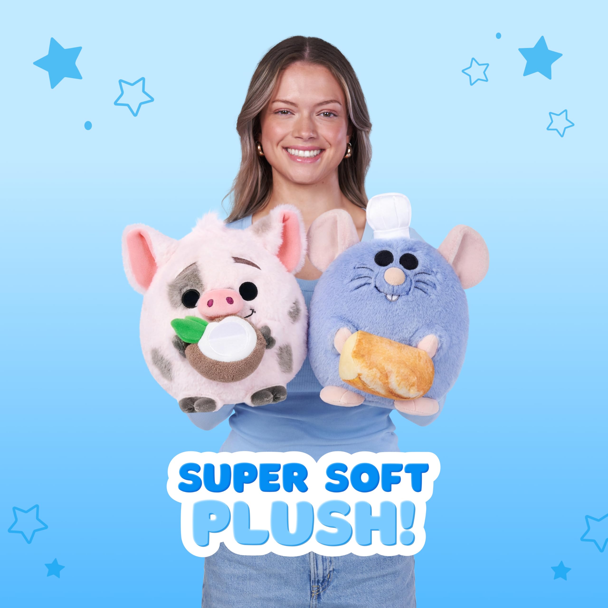 Snackles Disney 8-Inch Plush Toy - Lotso & Strawberry Smoothie | Polyester | Unisex Children 8