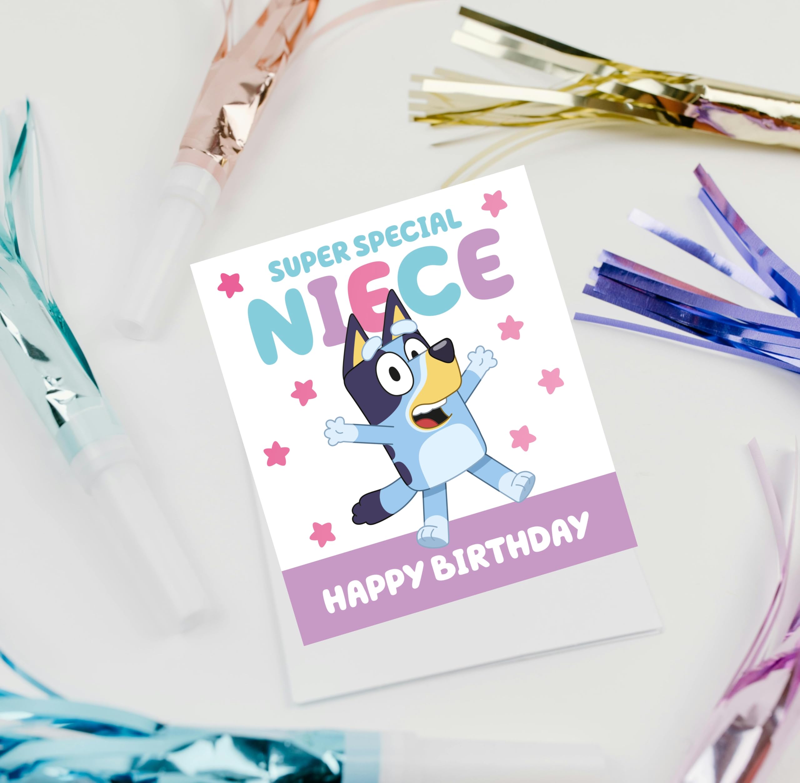 Danilo Promotions LTD Bluey Birthday Card for Niece | Kids Character Theme Greeting Card | BL070 3