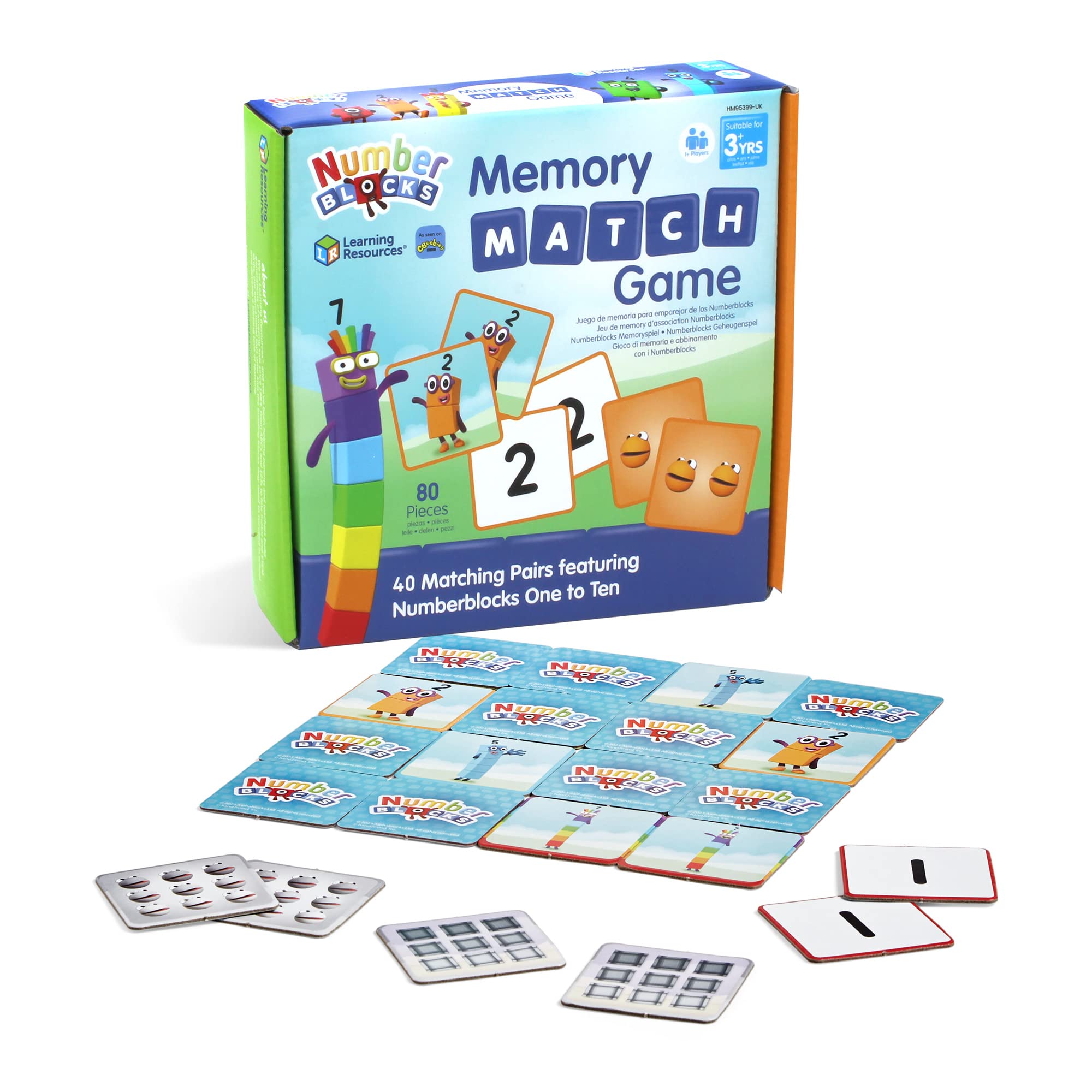 Learning Resources Numberblocks Memory Match Game - Ages 3+ | 80 Cards | Travel Friendly 1