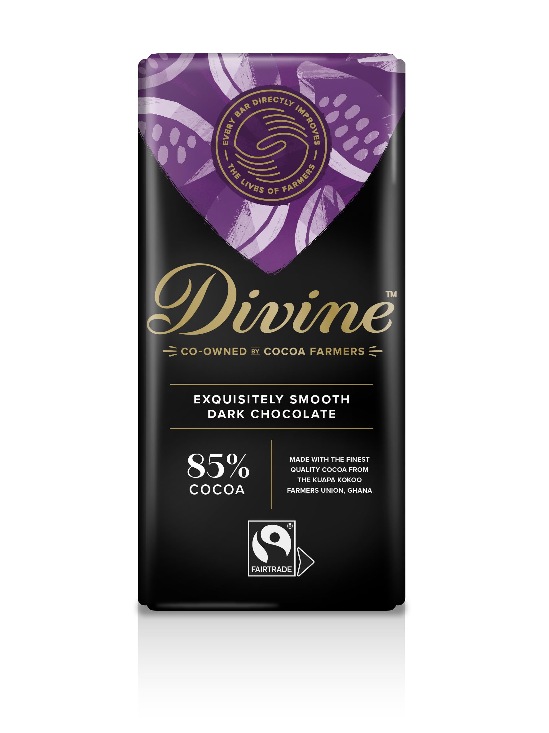Divine - 85% Kakao Zartbitterschokoladentafel (90 g, 15er-Packung)