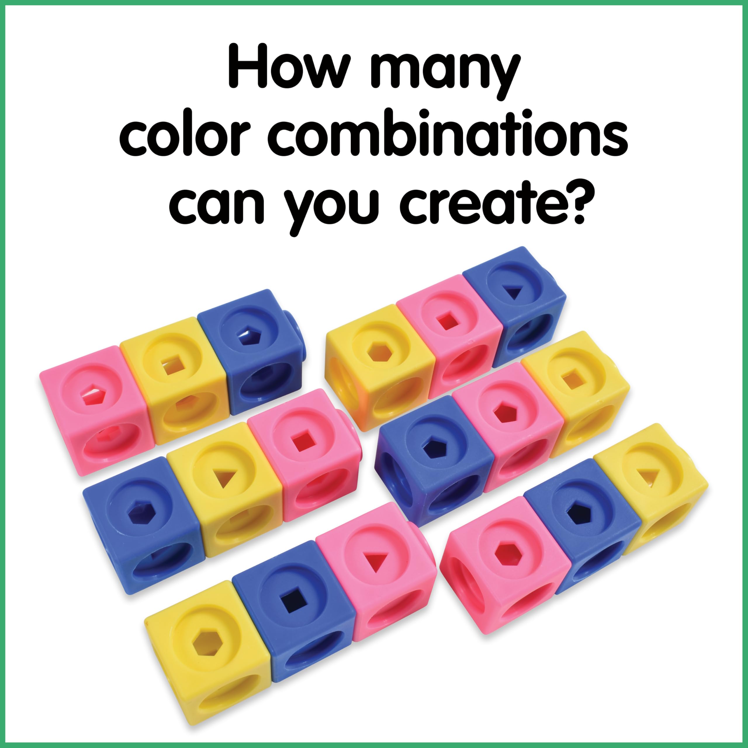 edxeducation Math Cubes - Set of 100 Linking Cubes for Early Maths & STEM | Ages 3+ 8