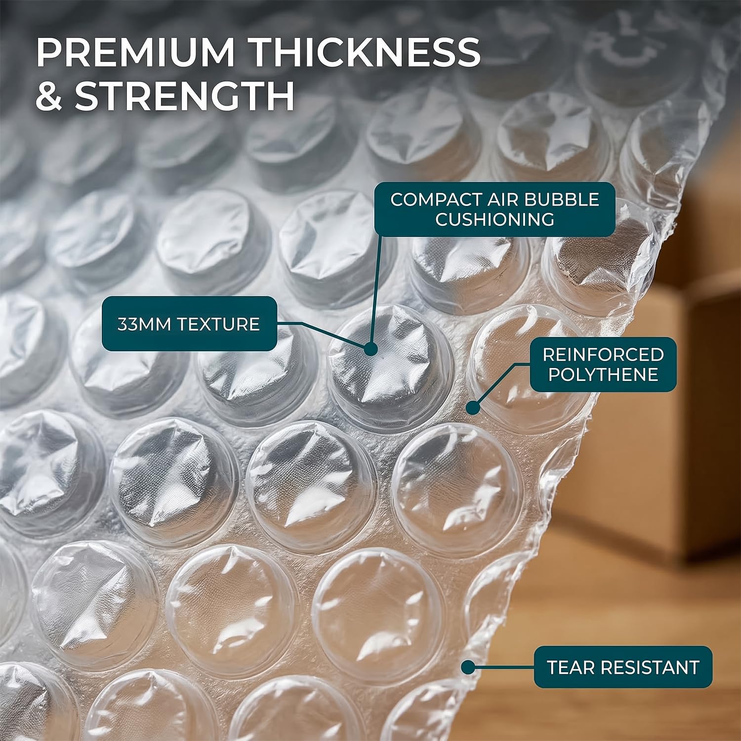 Inkspire Bubble Wrap Roll - 300mm x 20m Heavy Duty Protection | Tear Resistant | Reusable 4