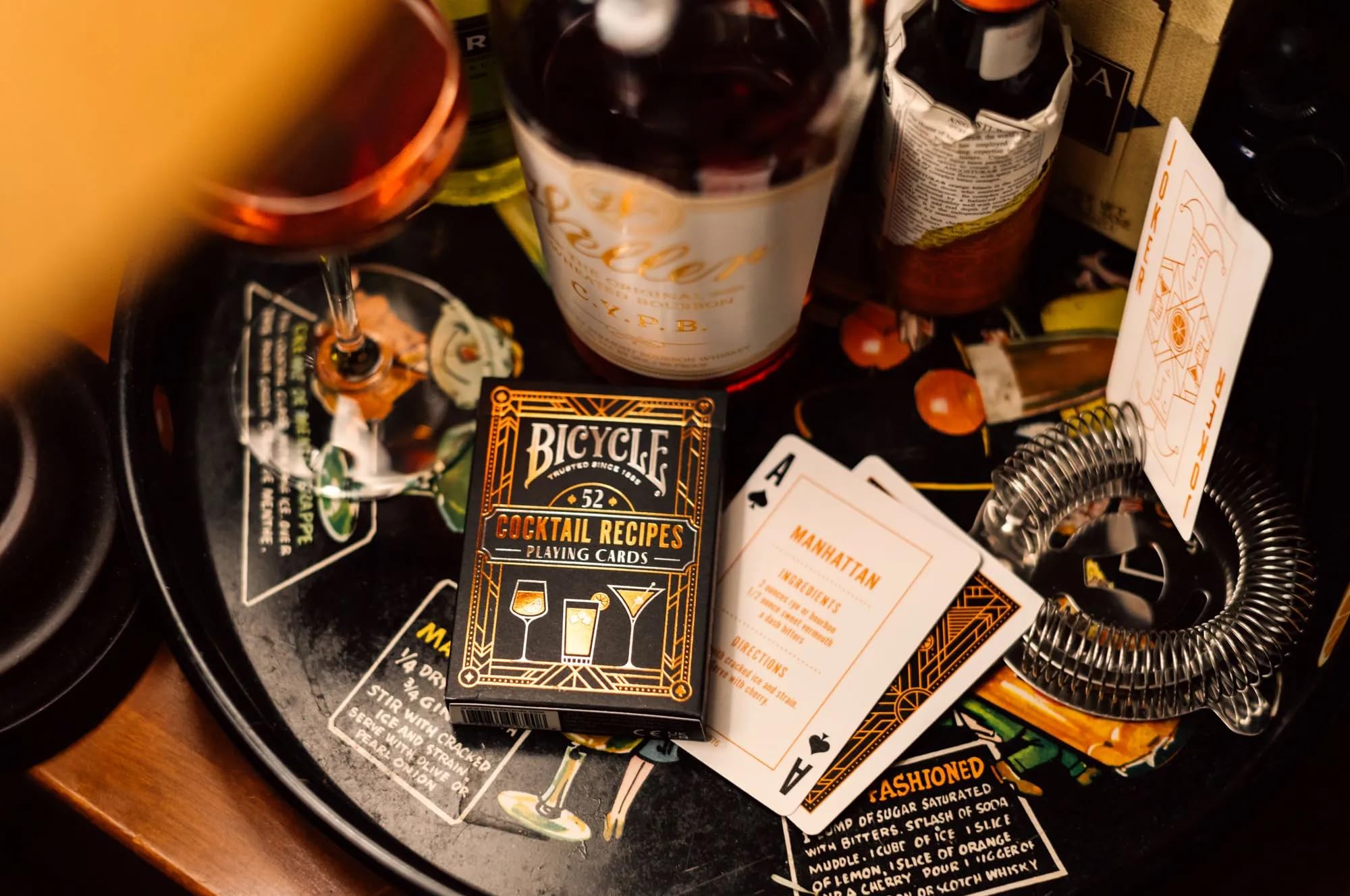Bicycle Cocktail Playing Cards Deck - 52 Cocktail Recipes | Air Cushion Finish | Made in USA 3