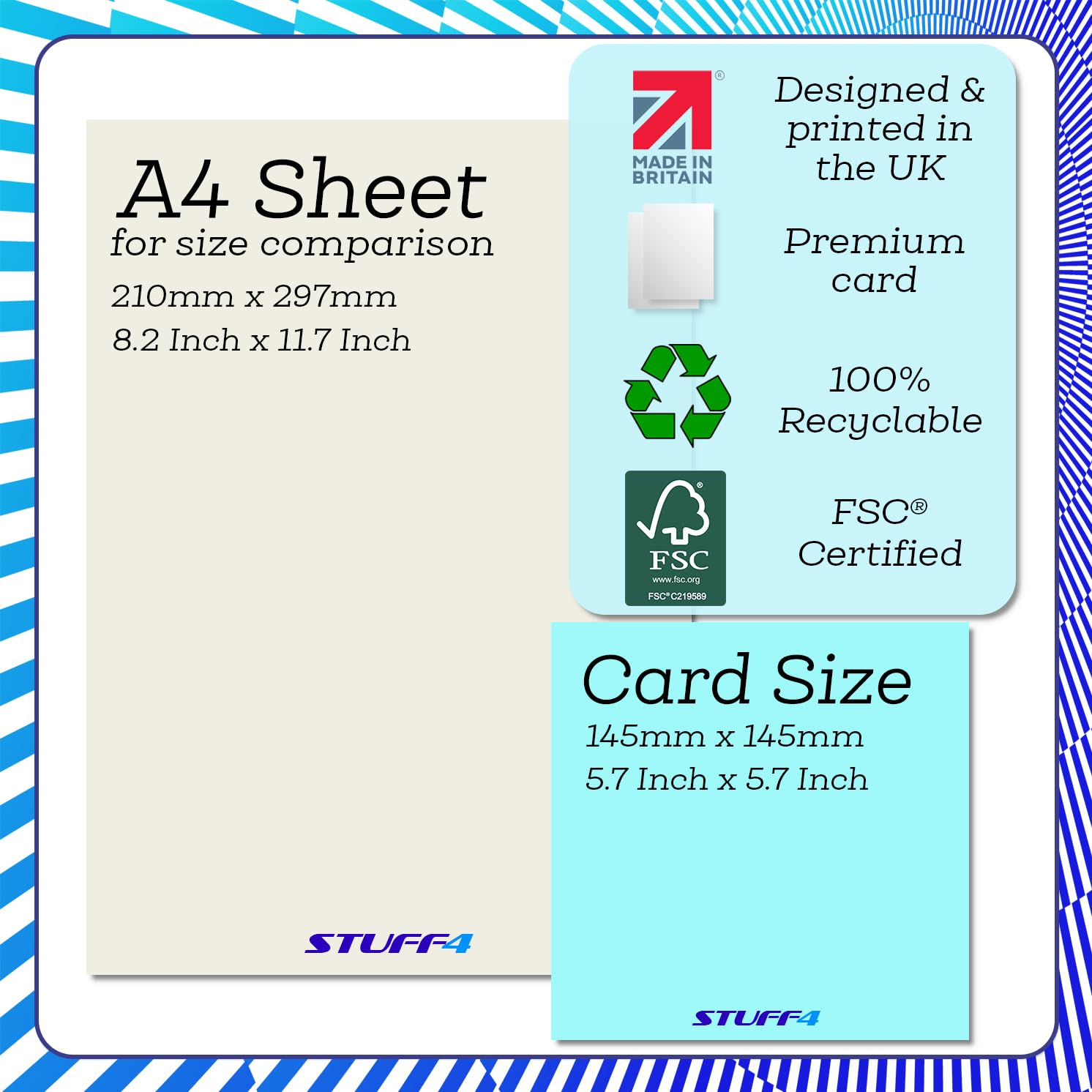 Stuff4 16th Birthday Card for Girls - Fantastically Fabulous Design | 145mm x 145mm 6