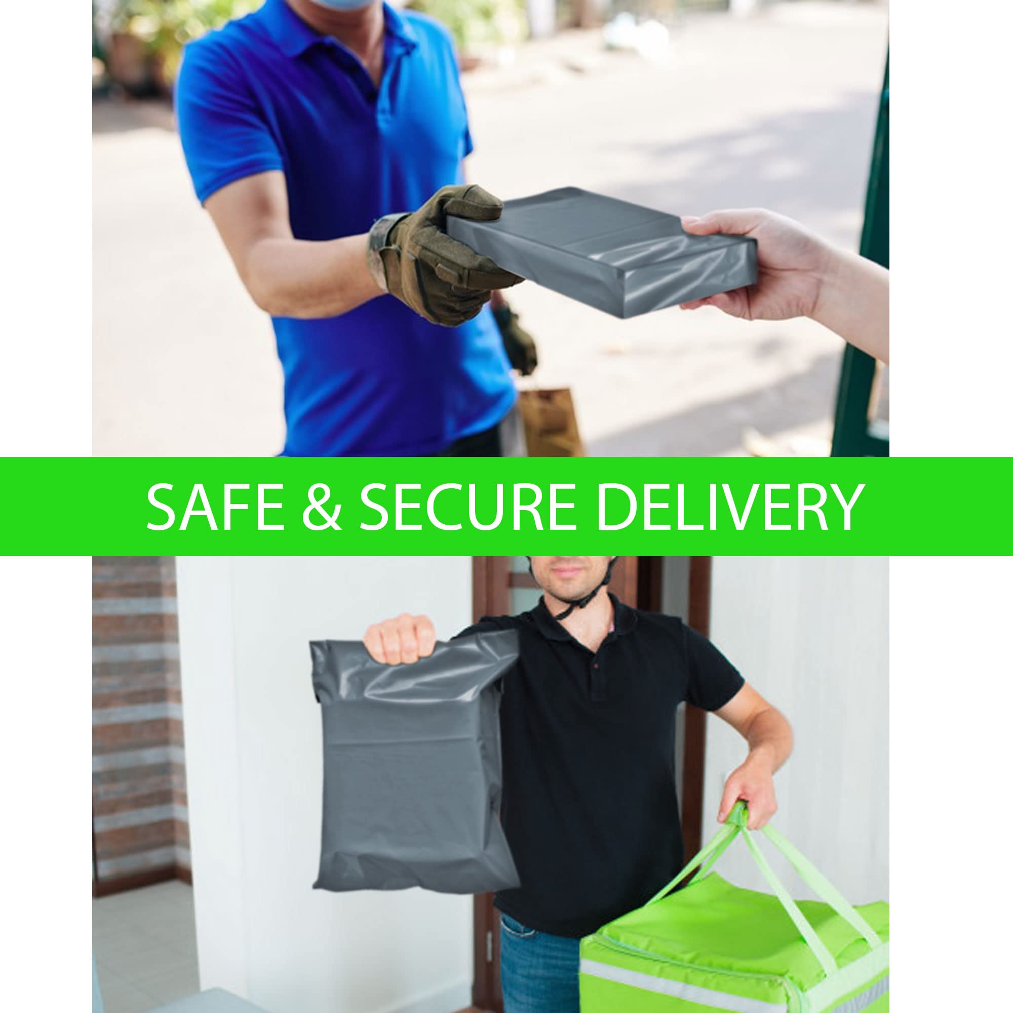 iSOUL Mixed Mailing Poly Postal Self Seal Bags - 100 Count, 4 Sizes (6x9 to 12x16) | Opaque Plastic 9