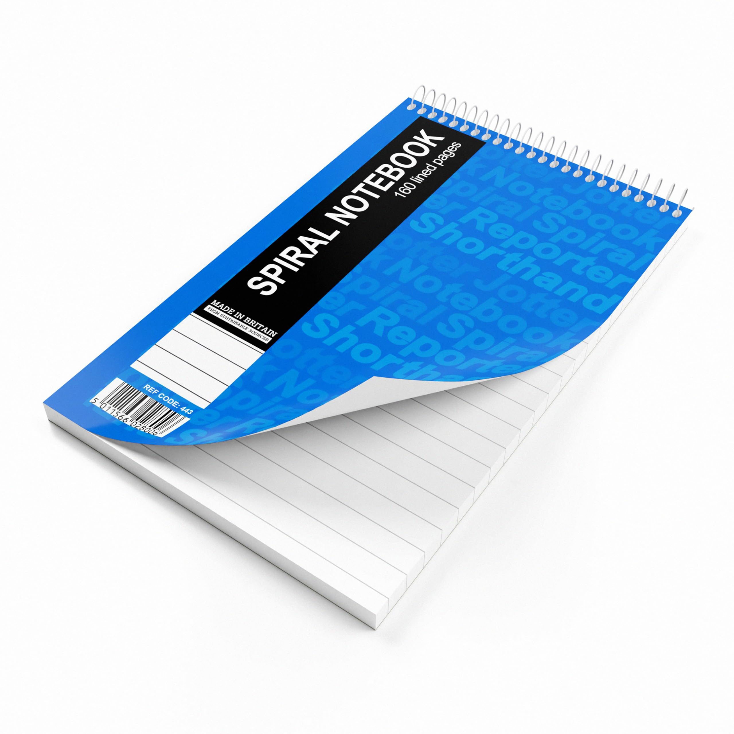 Silvine Reporter's Shorthand Notebook 8x5 Inch, 160 Pages, Blue Soft Cover | Pack of 12 4